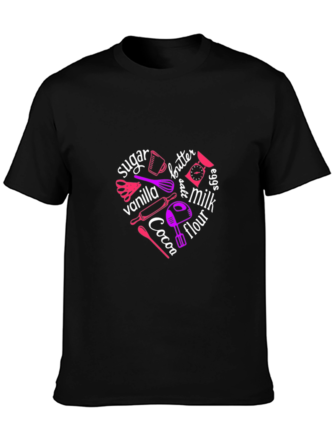 Baking Ingredients Heart T-Shirt