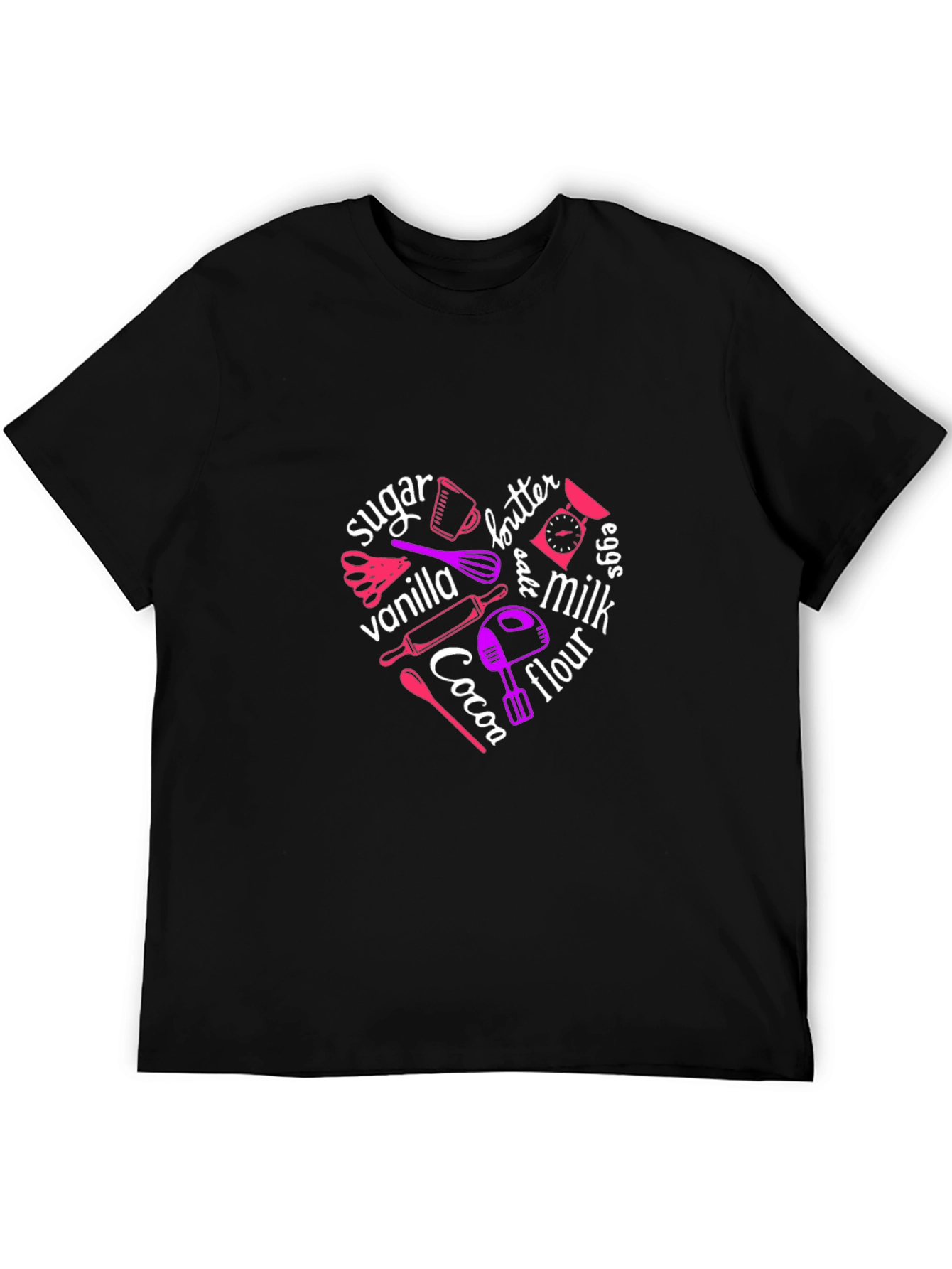 Baking Ingredients Heart T-Shirt