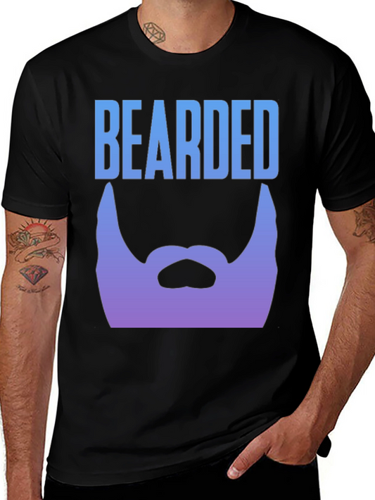 Bearded Graphic Tee - Black Mens T-Shirt