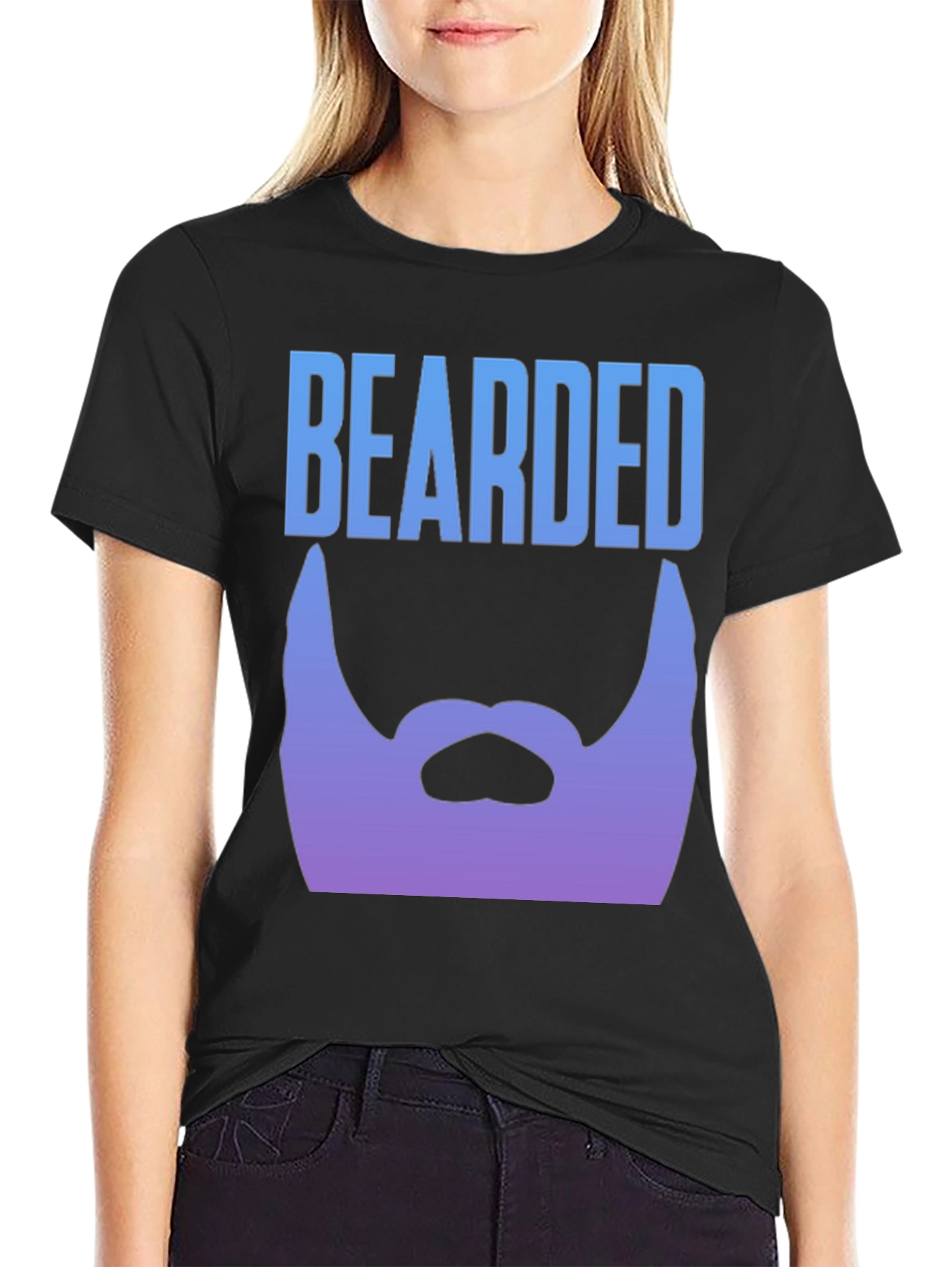 Bearded Graphic Tee - Black Mens T-Shirt