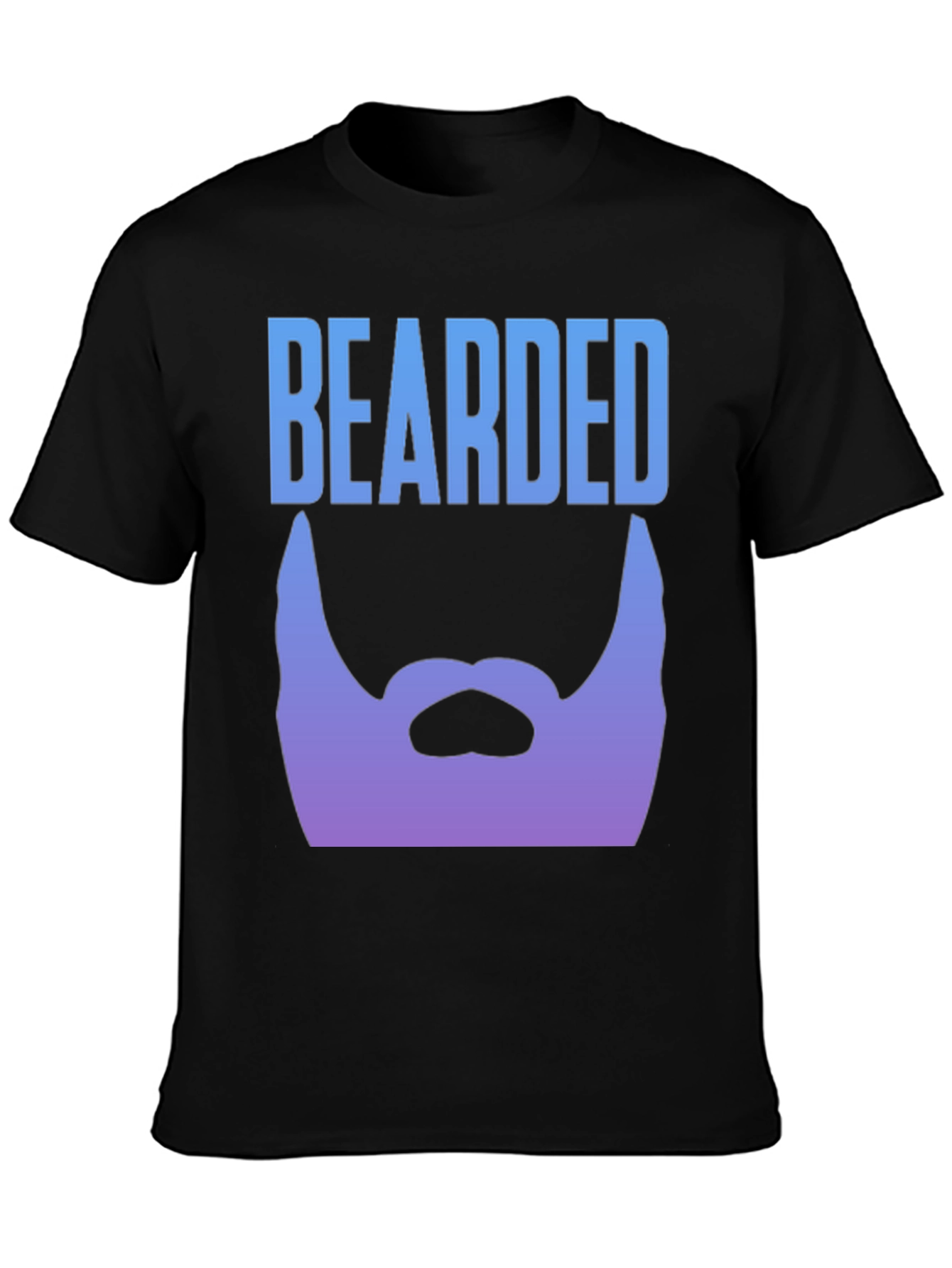 Bearded Graphic Tee - Black Mens T-Shirt