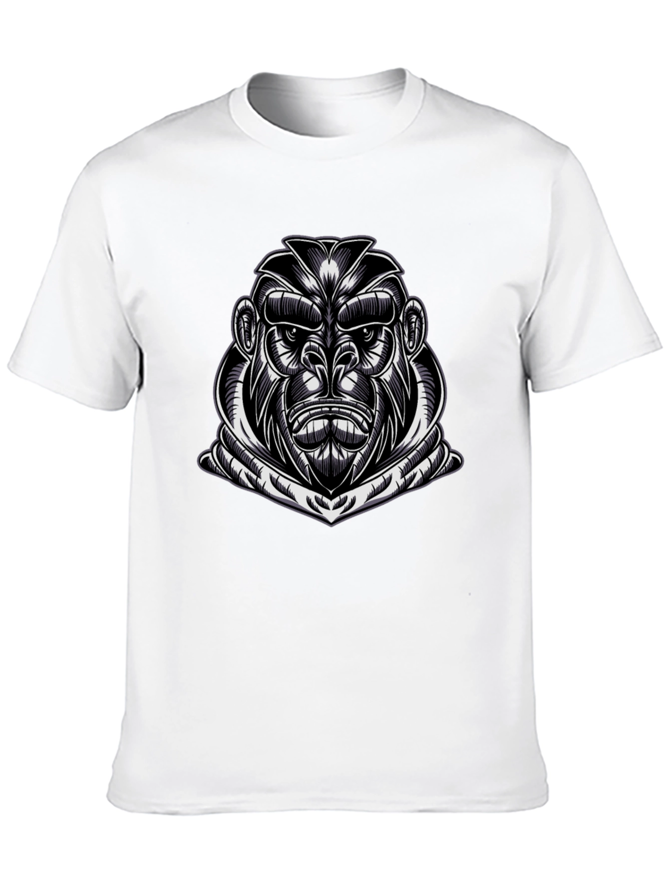 Mens Black Gorilla Graphic T-Shirt