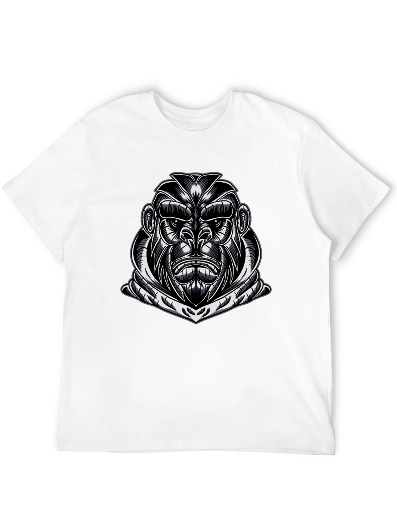 Mens Black Gorilla Graphic T-Shirt