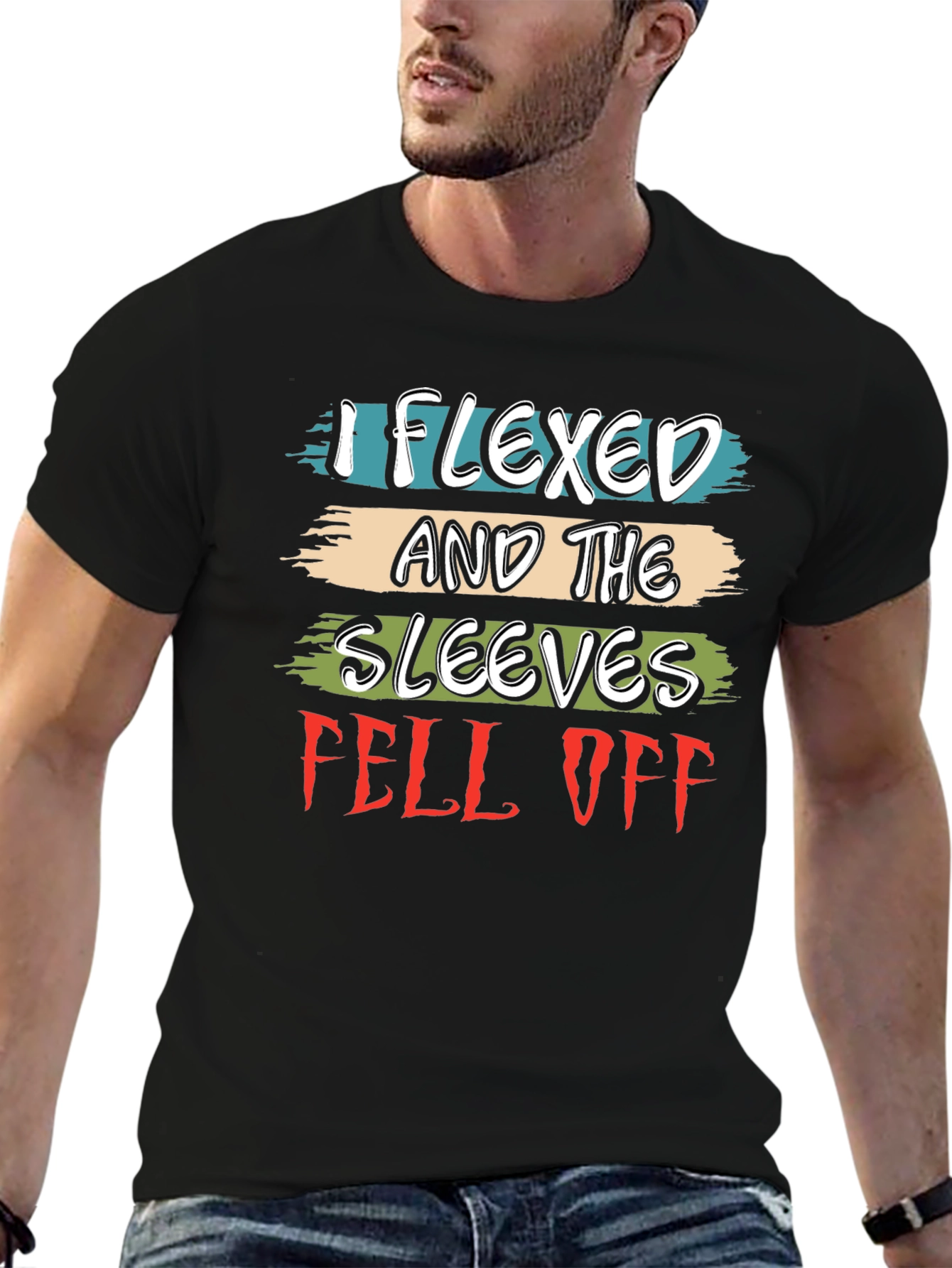Flexed Sleeves Fell Off Graphic Tee