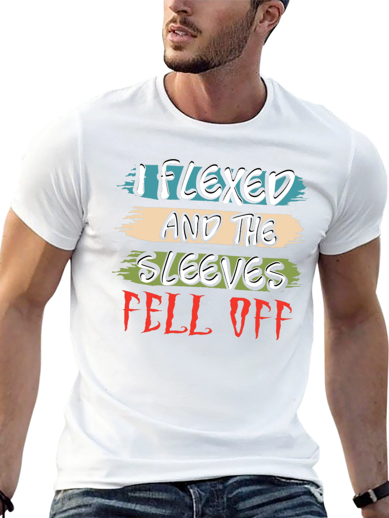 Flexed Sleeves Fell Off Graphic Tee