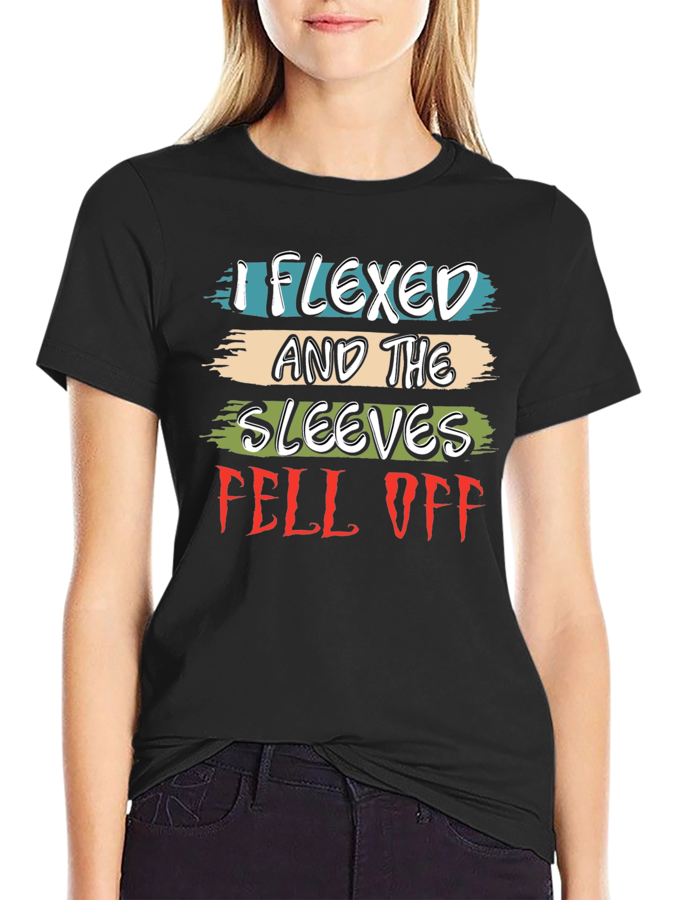 Flexed Sleeves Fell Off Graphic Tee