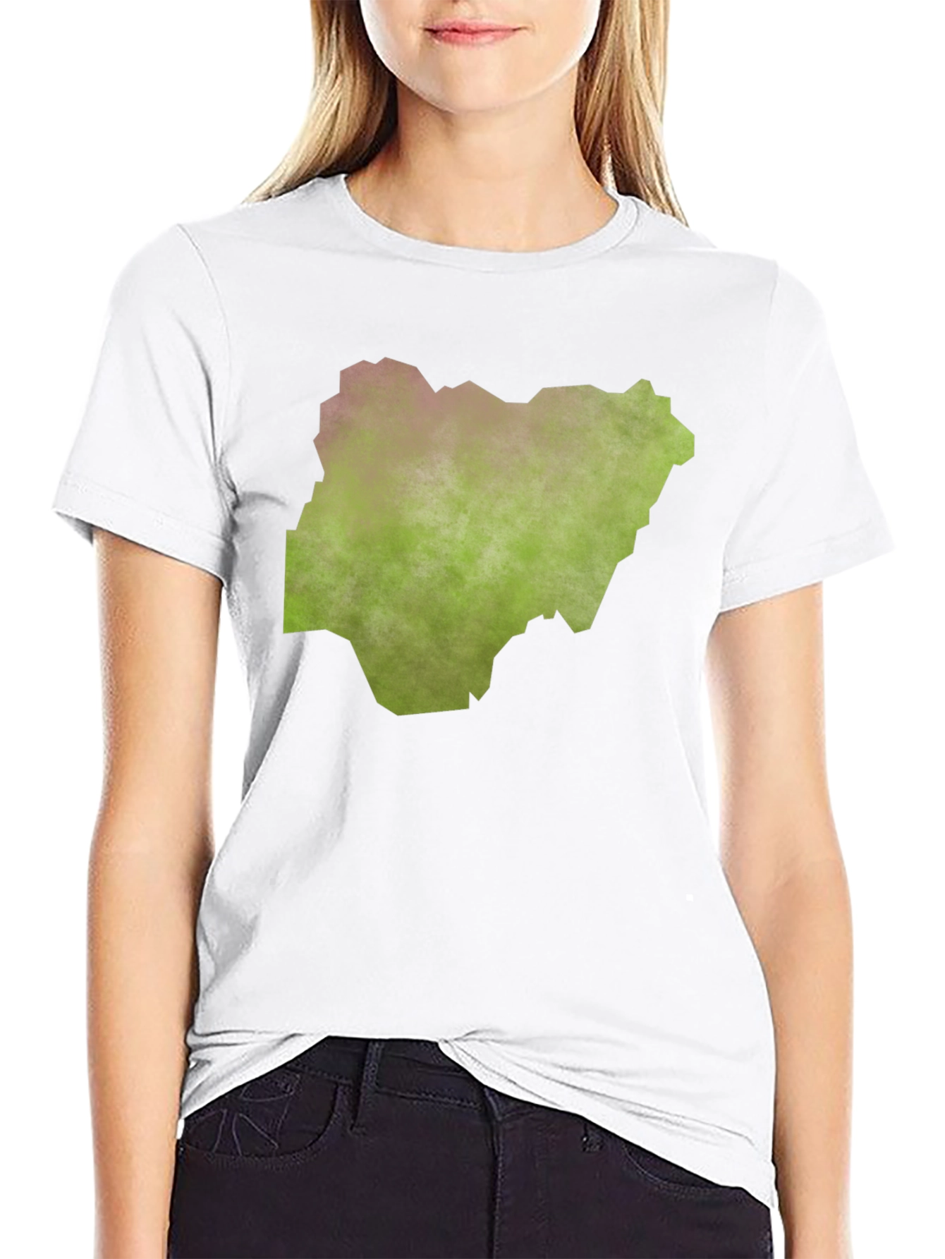 Nigeria Map Graphic Tee - Black Casual T-Shirt