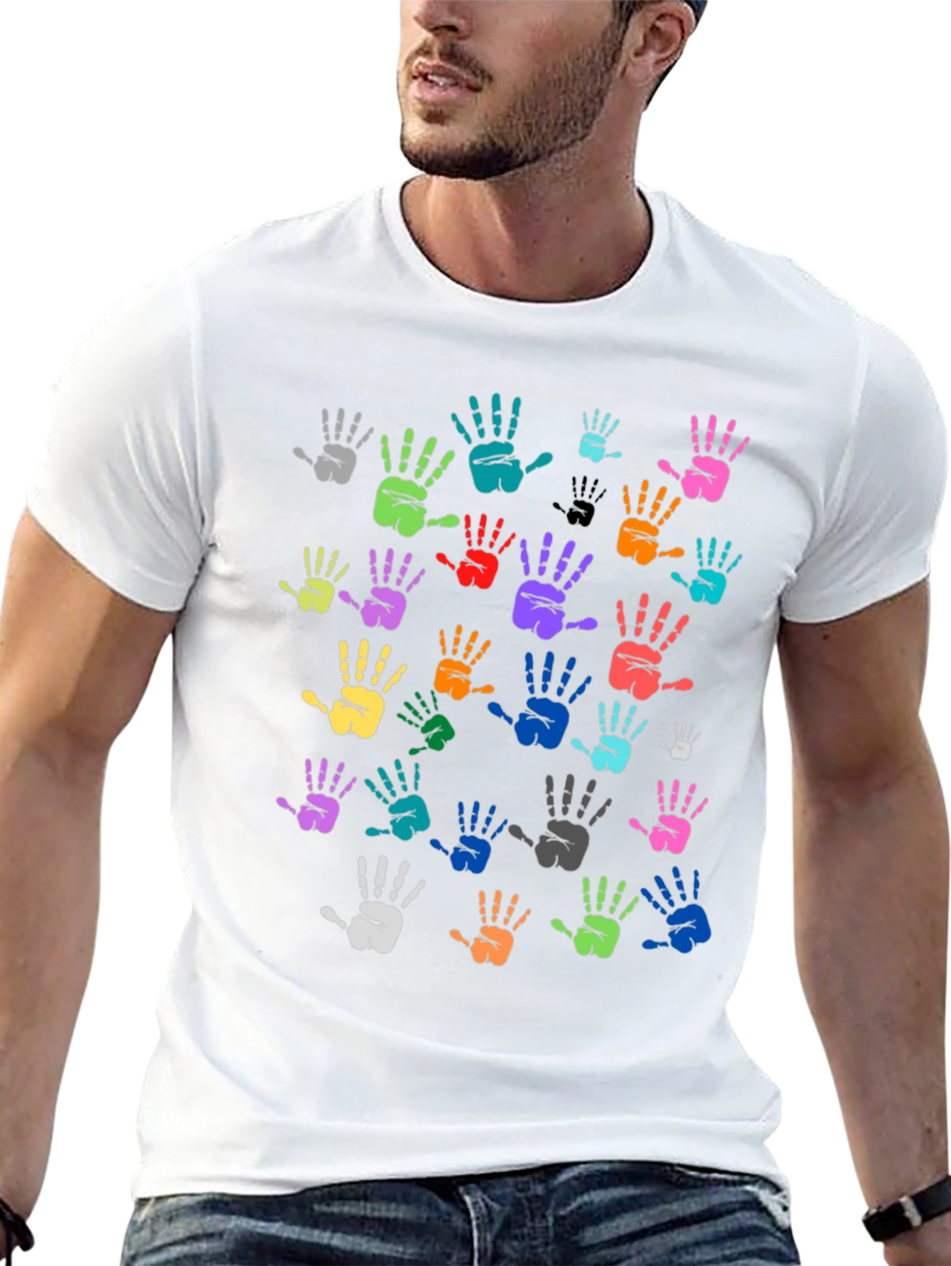 Colorful Handprint T-Shirt
