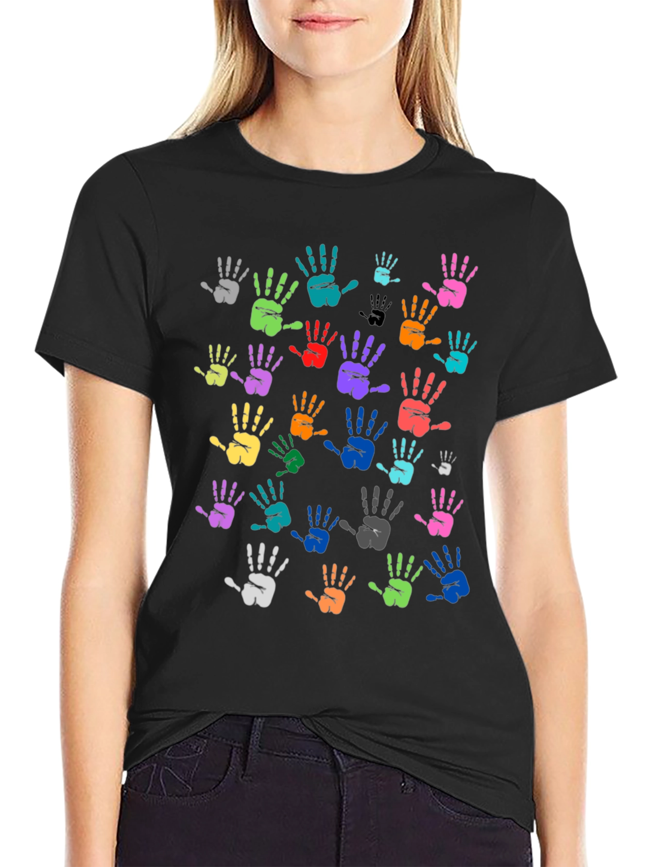 Colorful Handprint T-Shirt