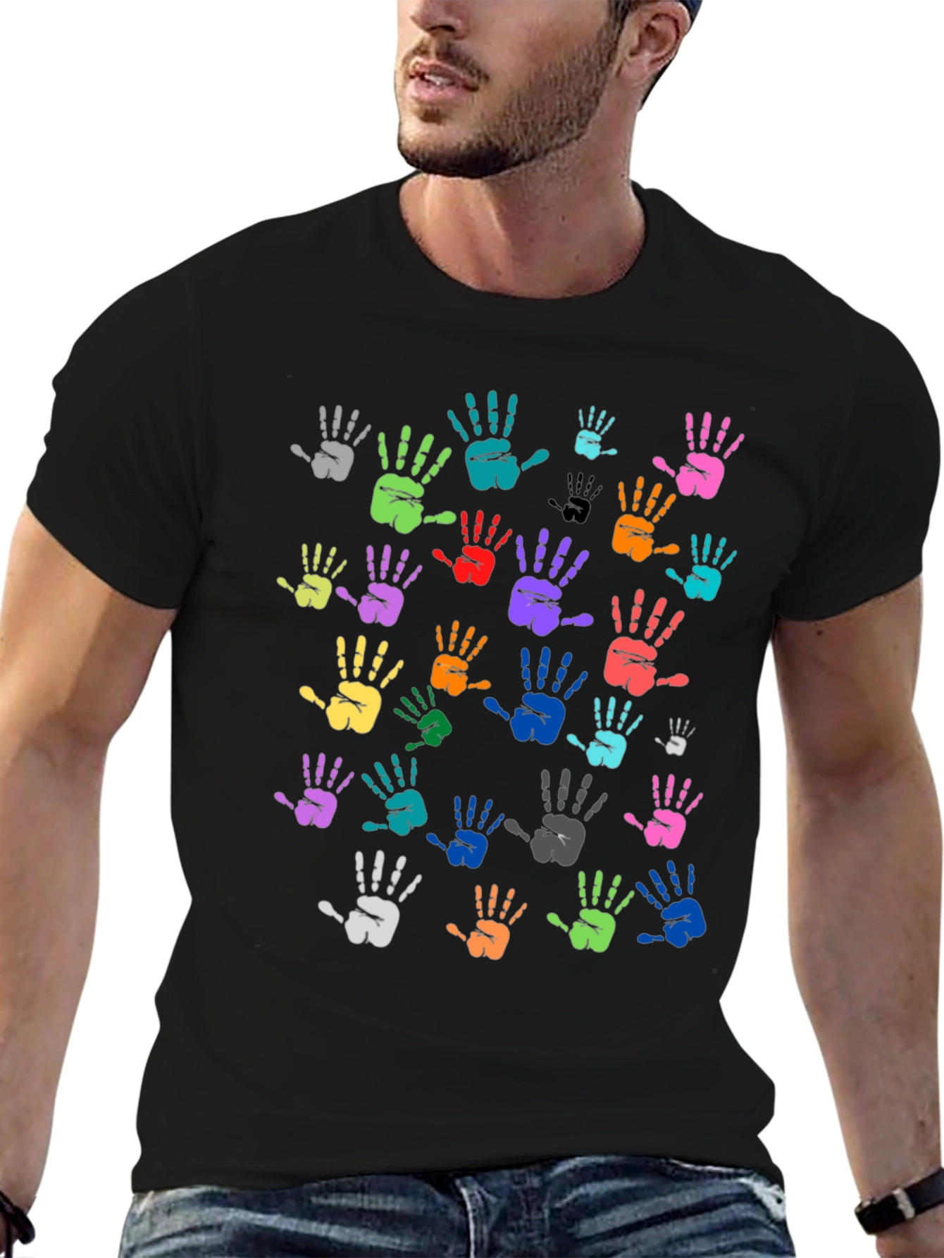 Colorful Handprint T-Shirt