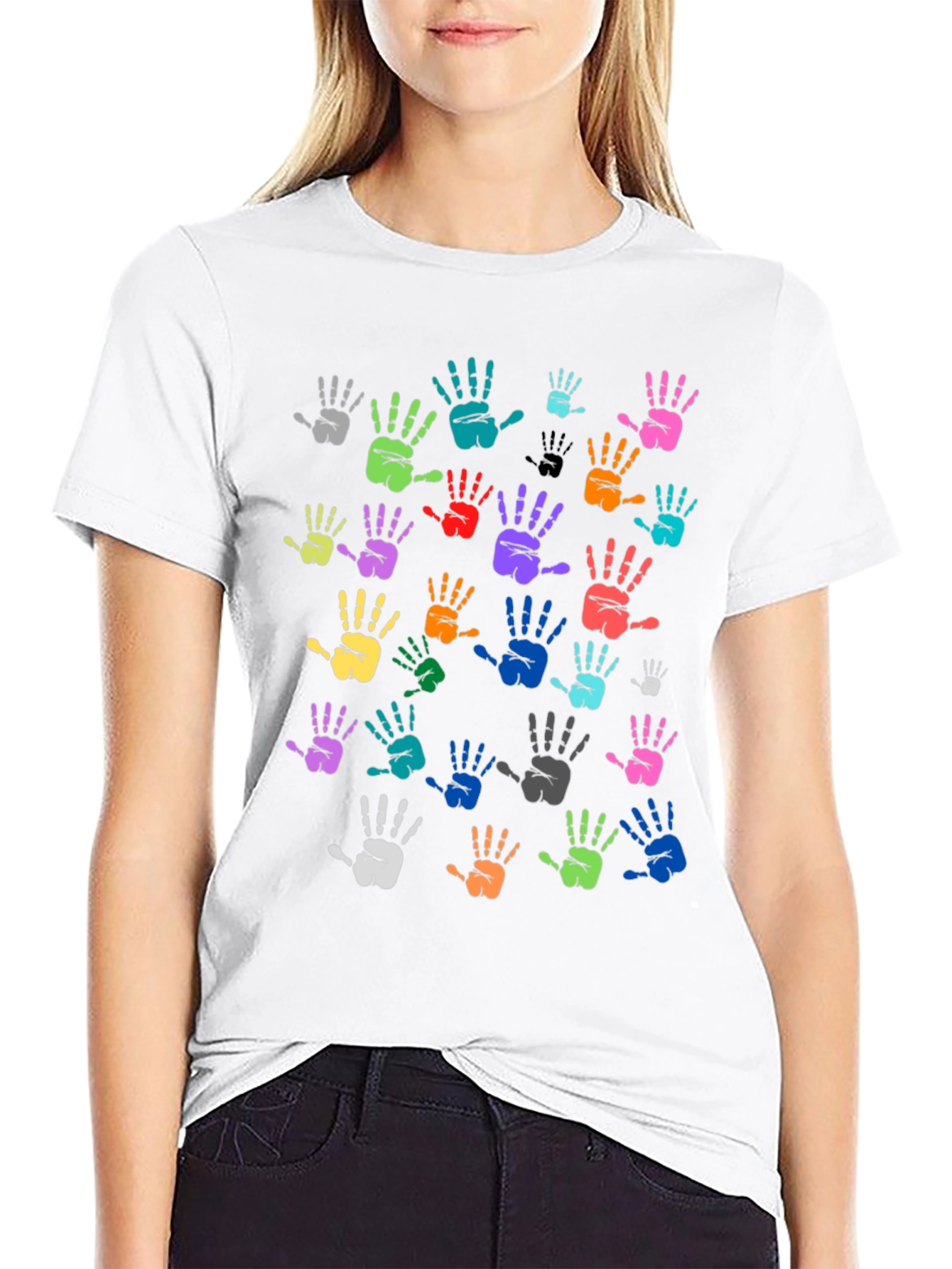 Colorful Handprint T-Shirt