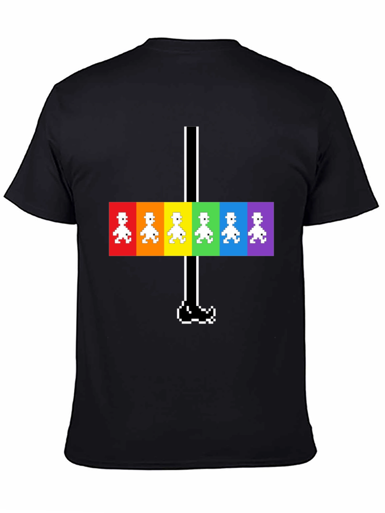 Retro Rainbow Pixel Walk T-Shirt