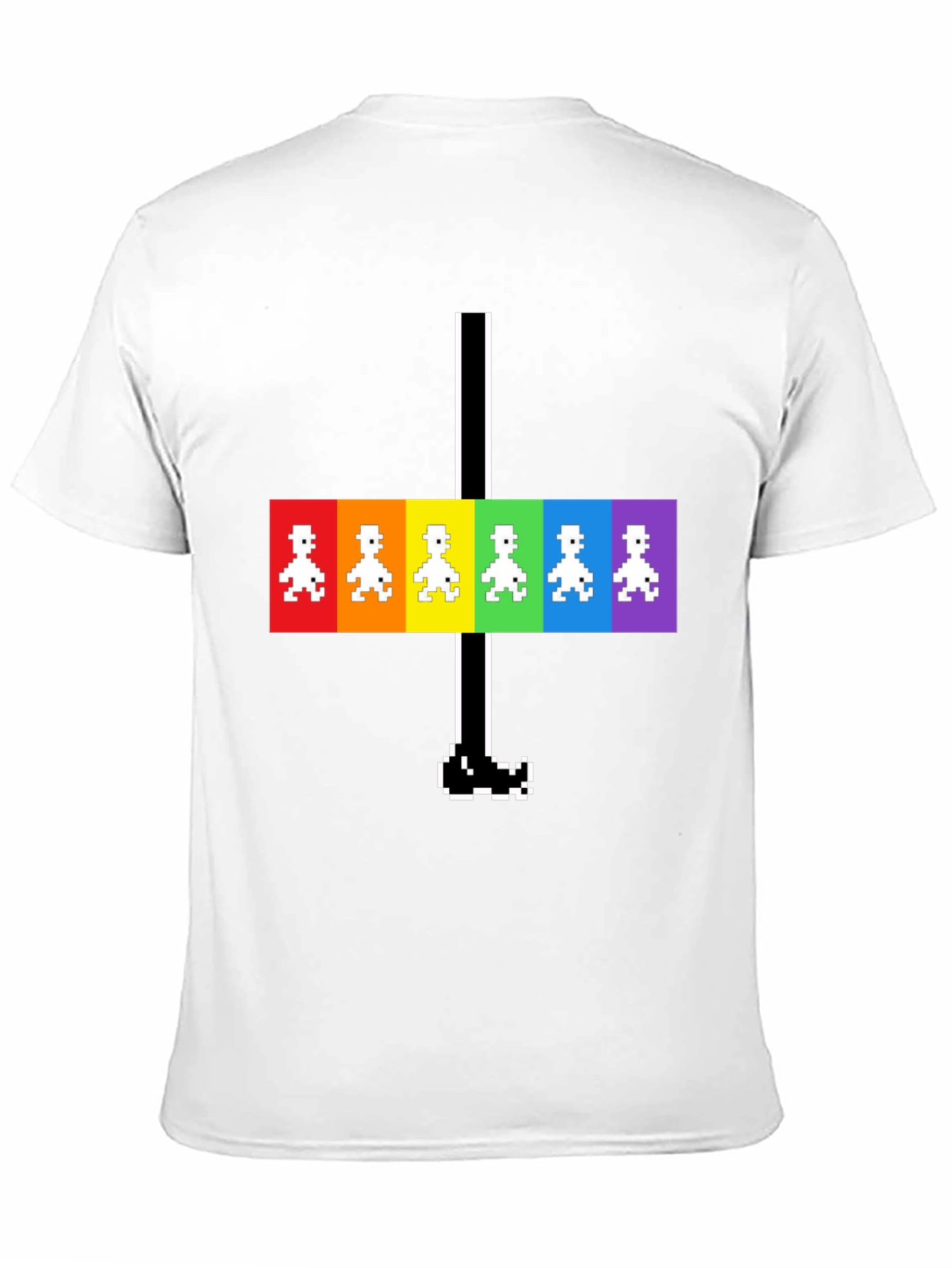 Retro Rainbow Pixel Walk T-Shirt