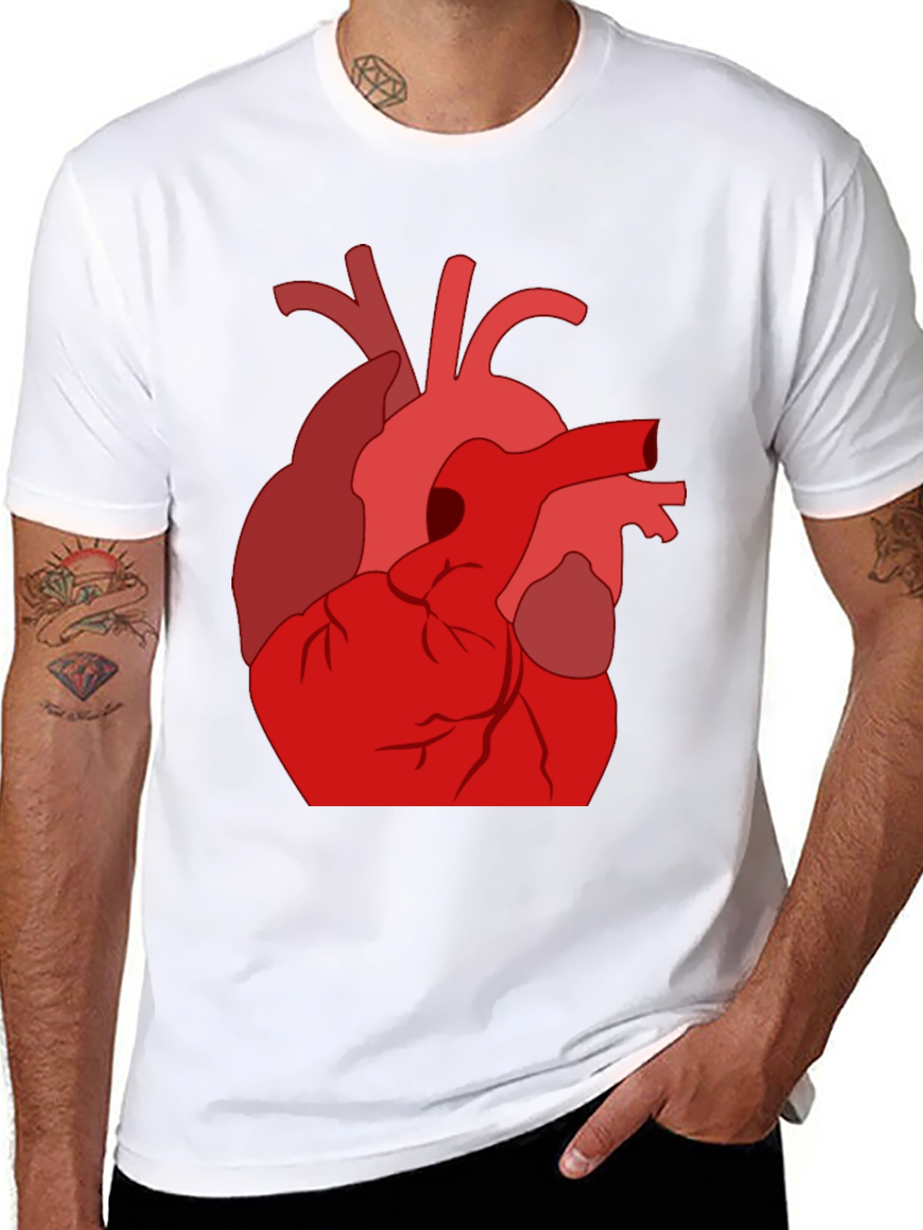Anatomical Heart Graphic T-Shirt - Unique Design