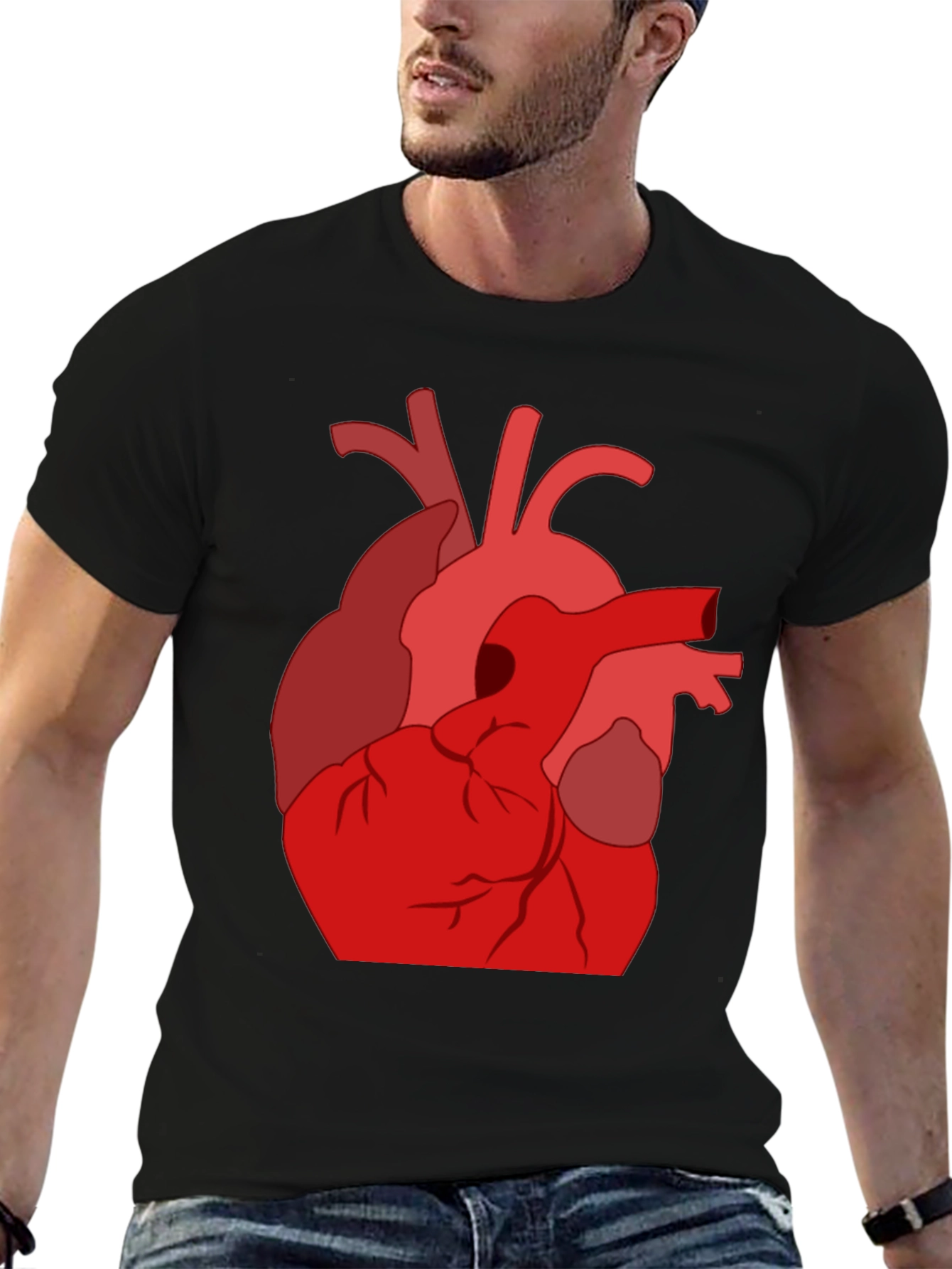 Anatomical Heart Graphic T-Shirt - Unique Design