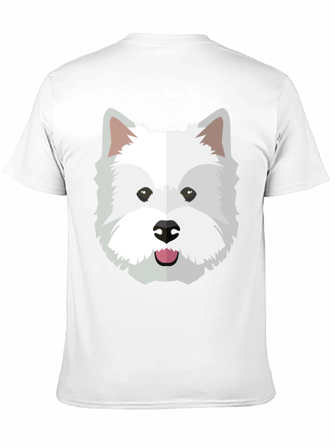 Cute Westie Dog Graphic Tee - Black Casual Shirt