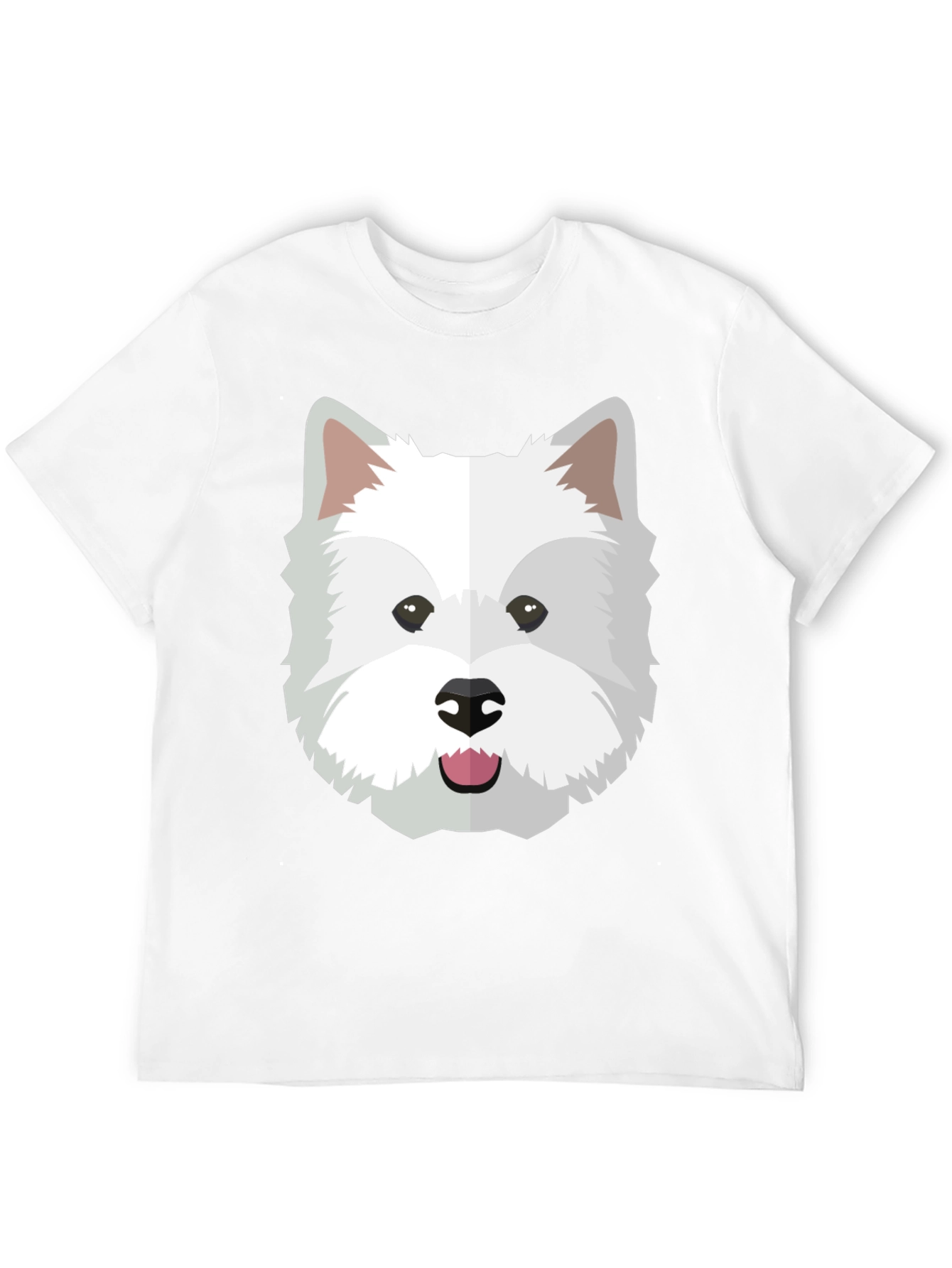 Cute Westie Dog Graphic Tee - Black Casual Shirt