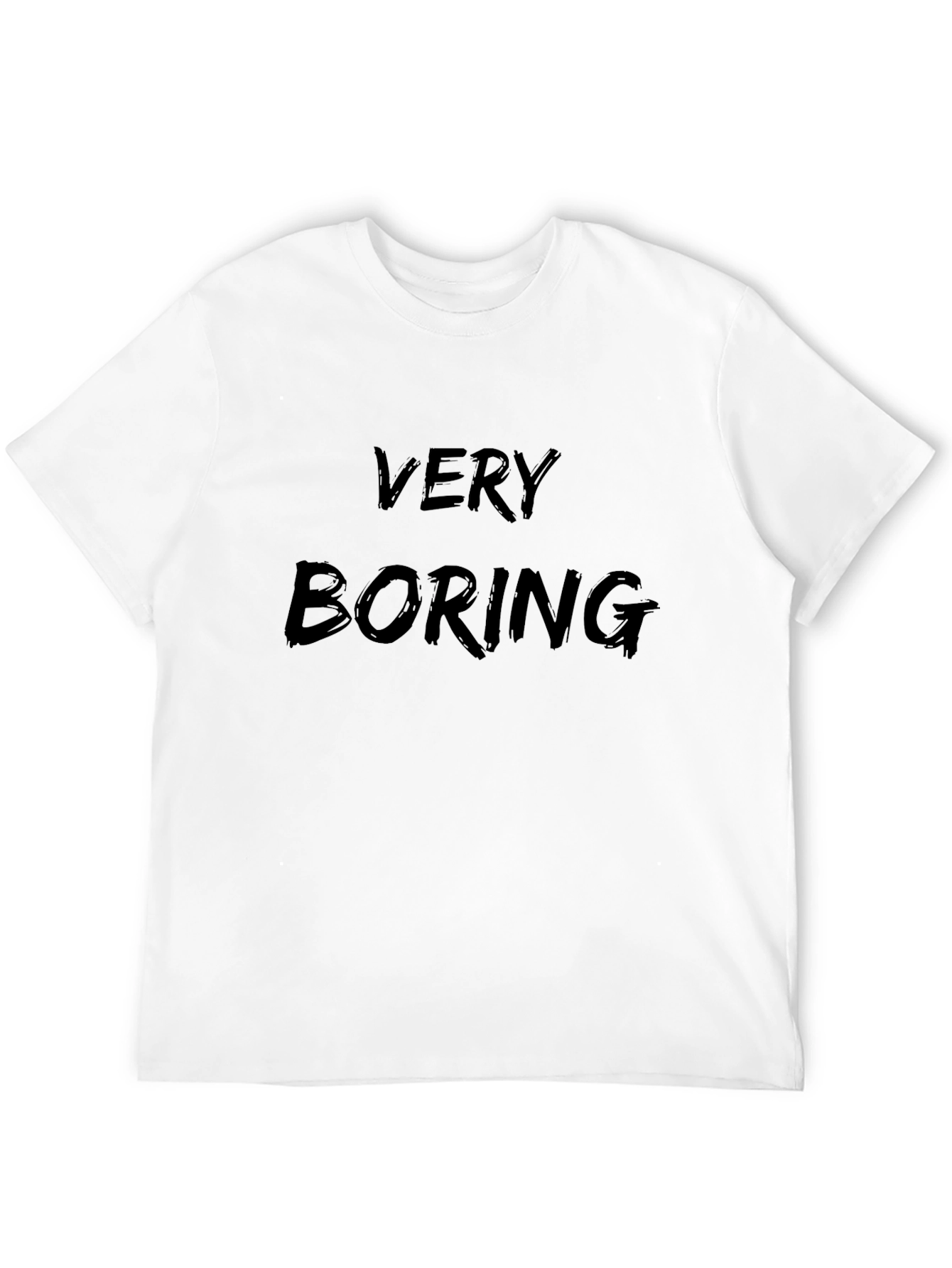 Very Boring Black Cotton T-Shirt
