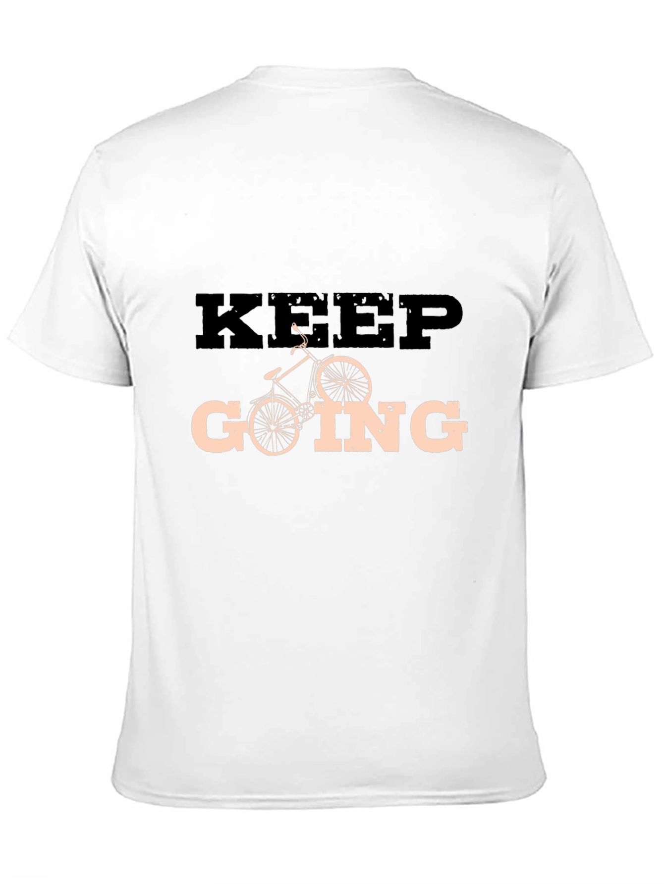 Keep Going Cycling Graphic Tee - Motivational Black T-Shirt