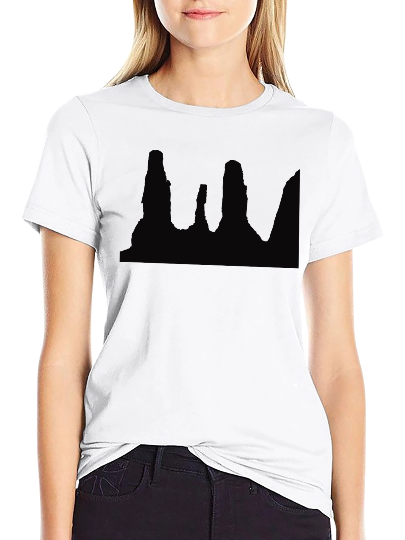 Black Graphic Tee - Desert Skyline
