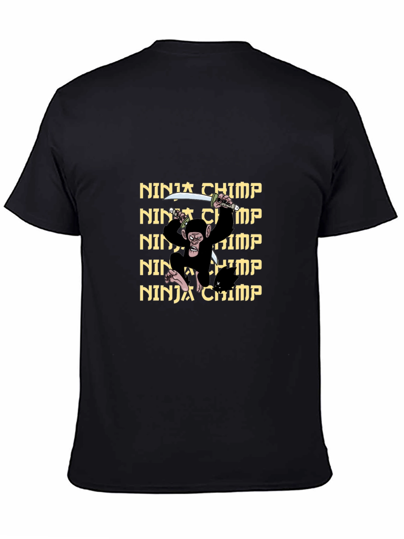 Ninja Chimp Graphic T-Shirt - Black