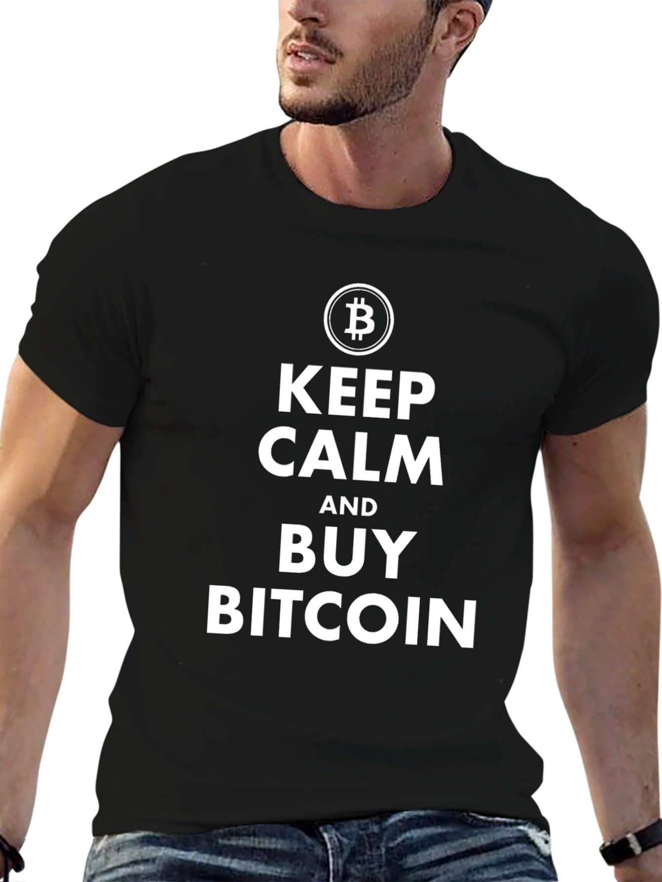 Keep Calm and Buy Bitcoin Black T-Shirt