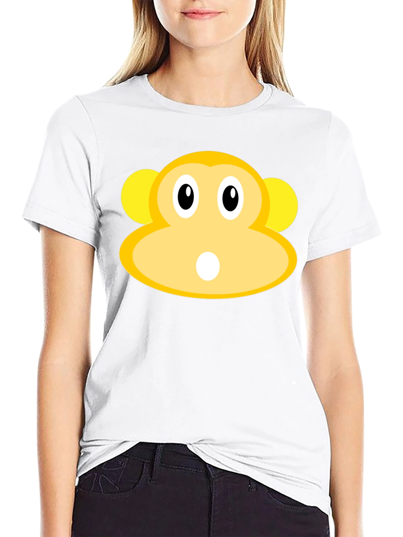 Monkey Face Graphic Tee - Black T-Shirt