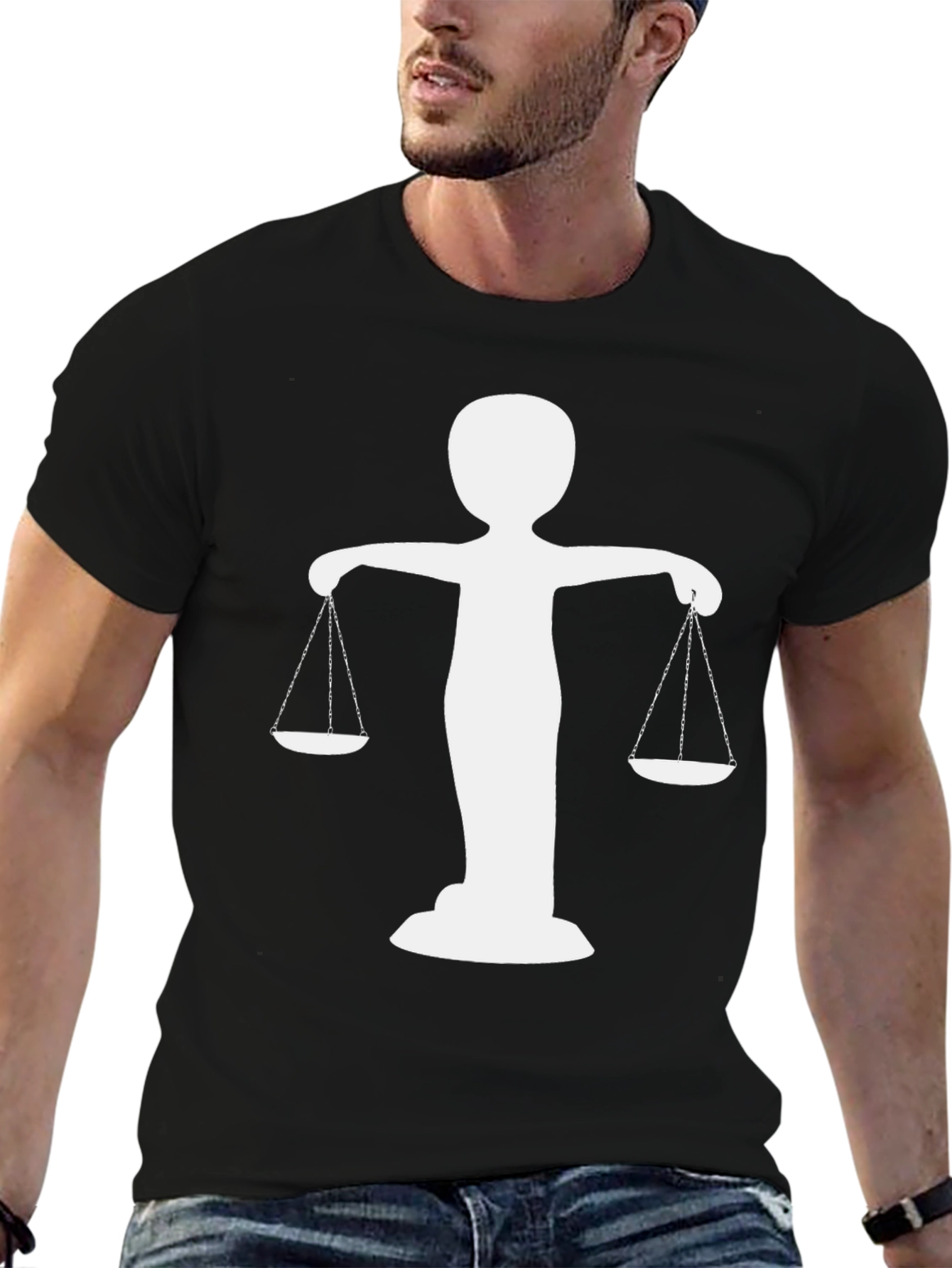 Scales of Justice Graphic Tee - Mens Black T-Shirt