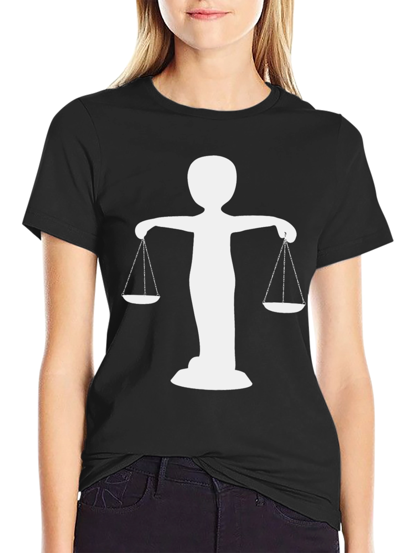 Scales of Justice Graphic Tee - Mens Black T-Shirt