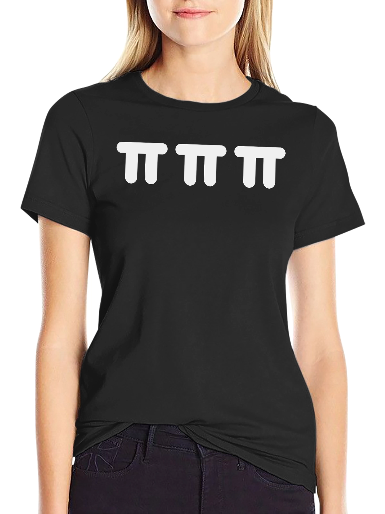 Graphic Tee - 3 White Pi Symbols