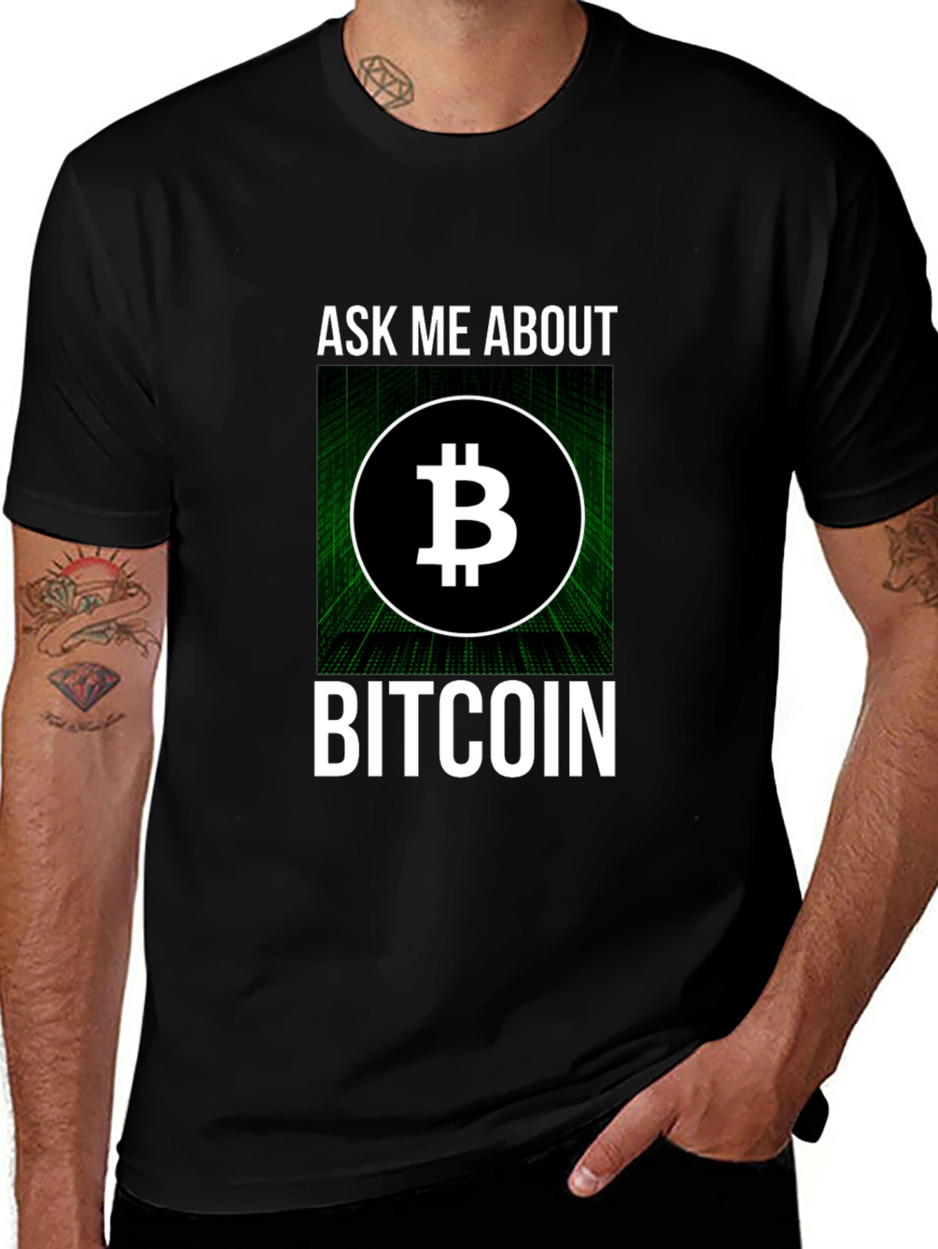 Ask Me About Bitcoin T-Shirt - Crypto Tee