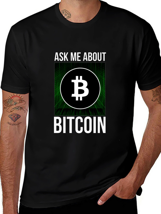 Ask Me About Bitcoin T-Shirt - Crypto Tee
