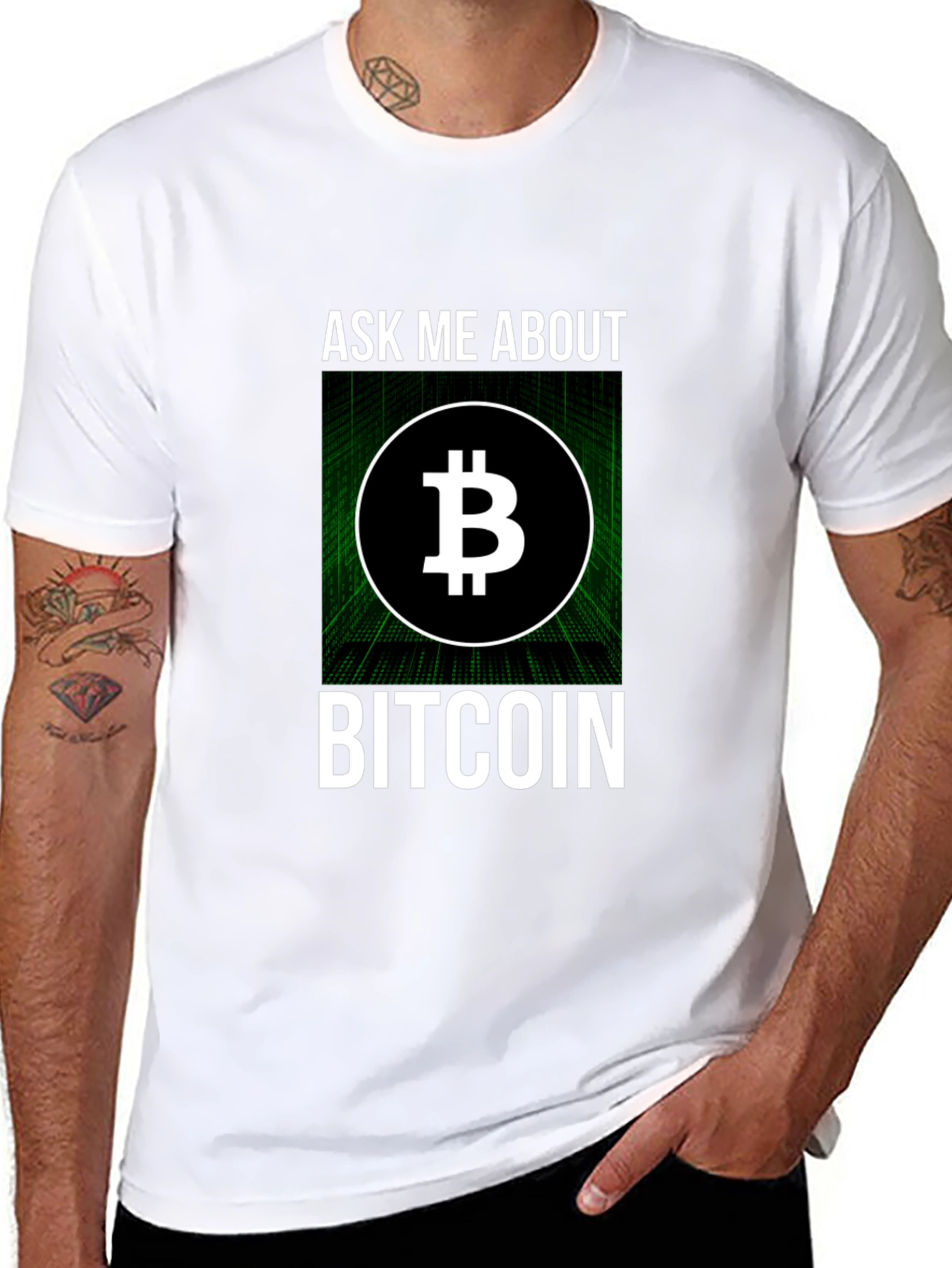 Ask Me About Bitcoin T-Shirt - Crypto Tee