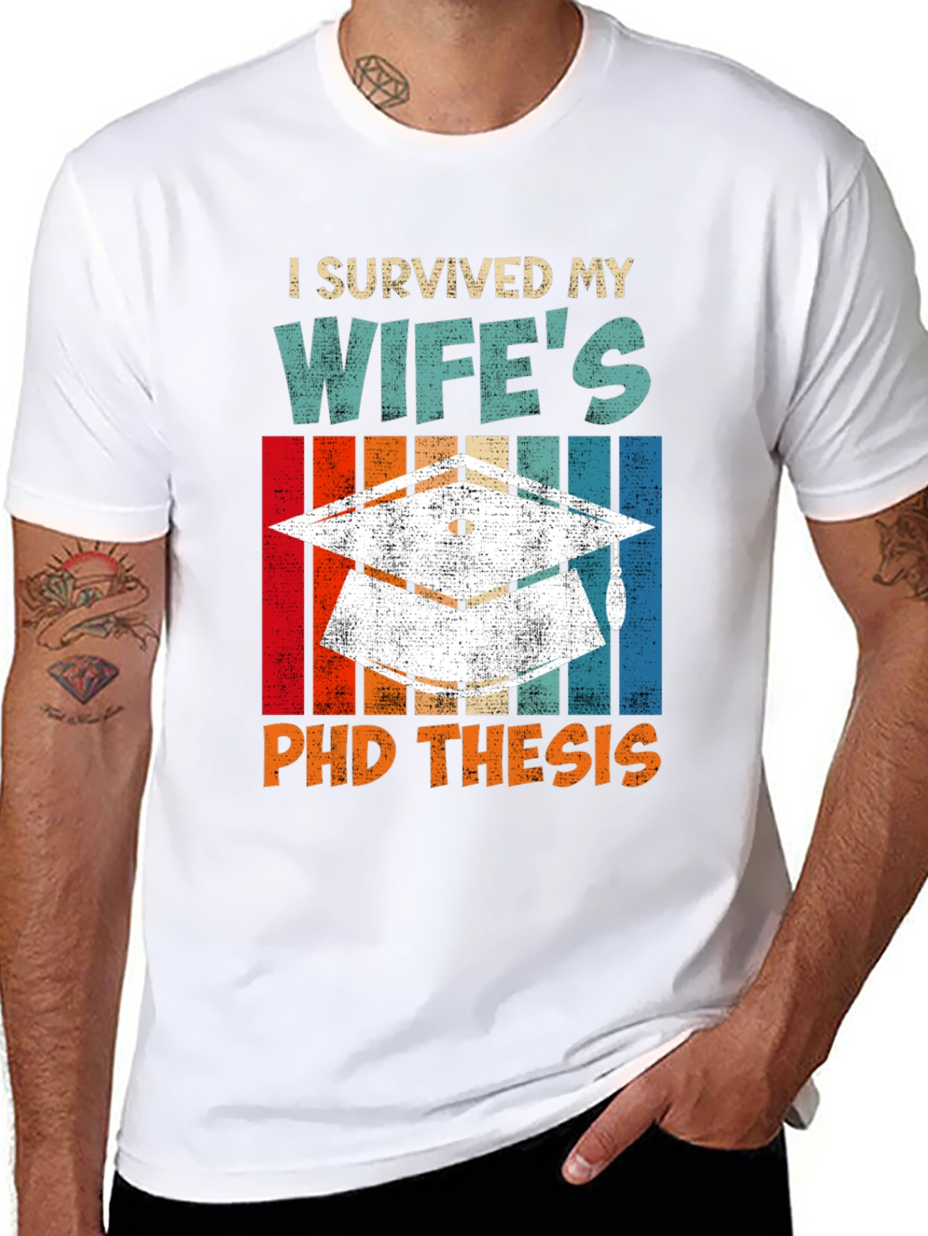 I Survived My Wifes PhD Thesis T-Shirt