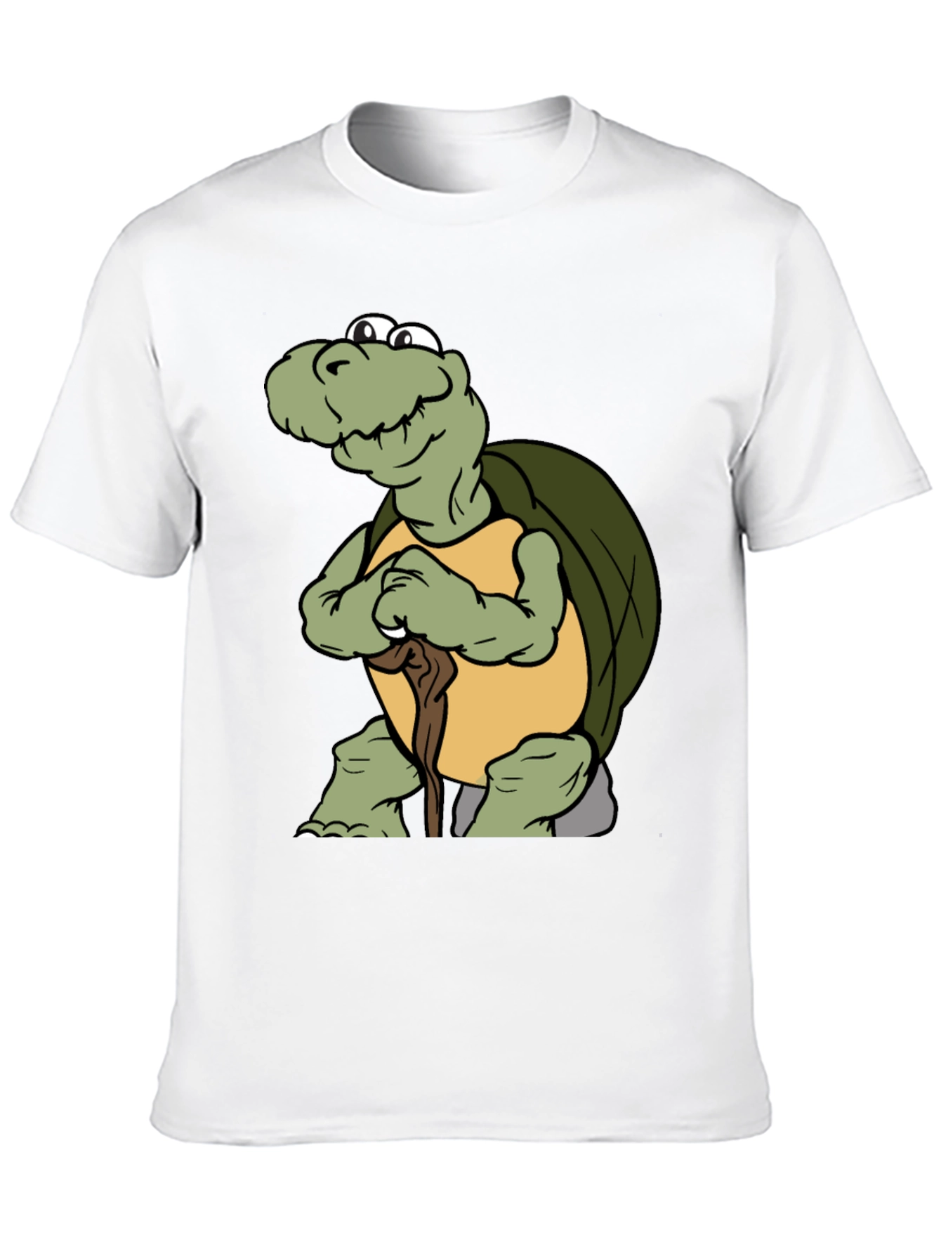 Turtle Cartoon Black T-Shirt
