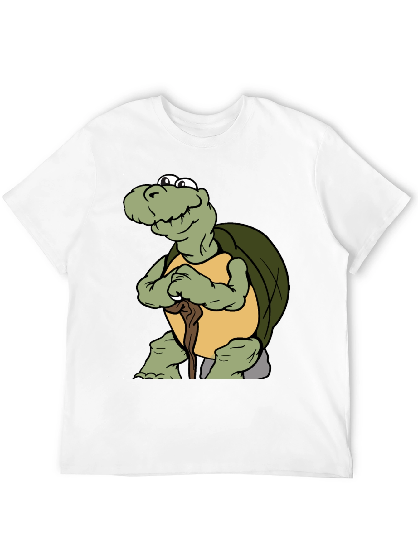 Turtle Cartoon Black T-Shirt
