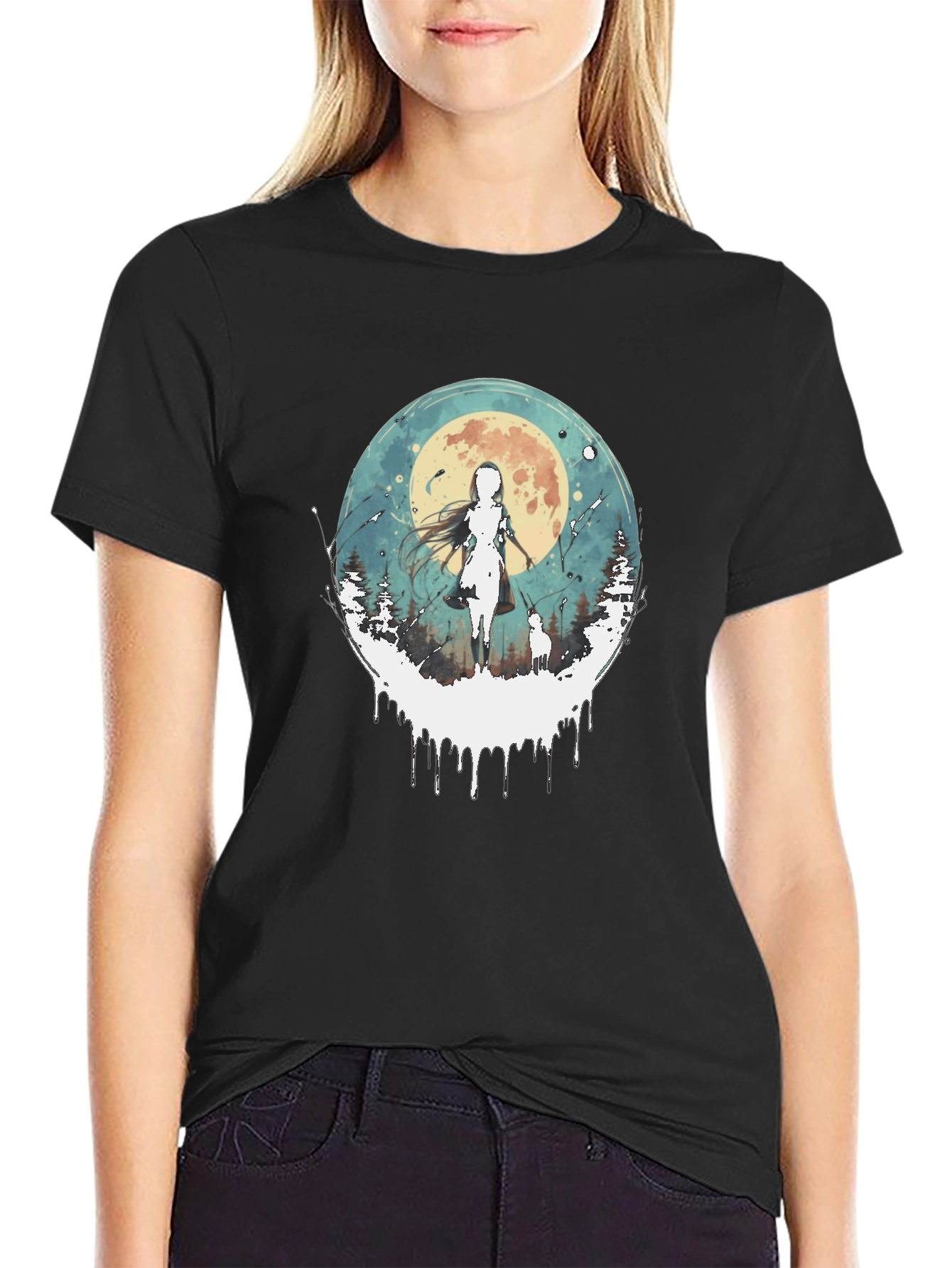 Anime Moon T-Shirt - Stylish Graphic Tee