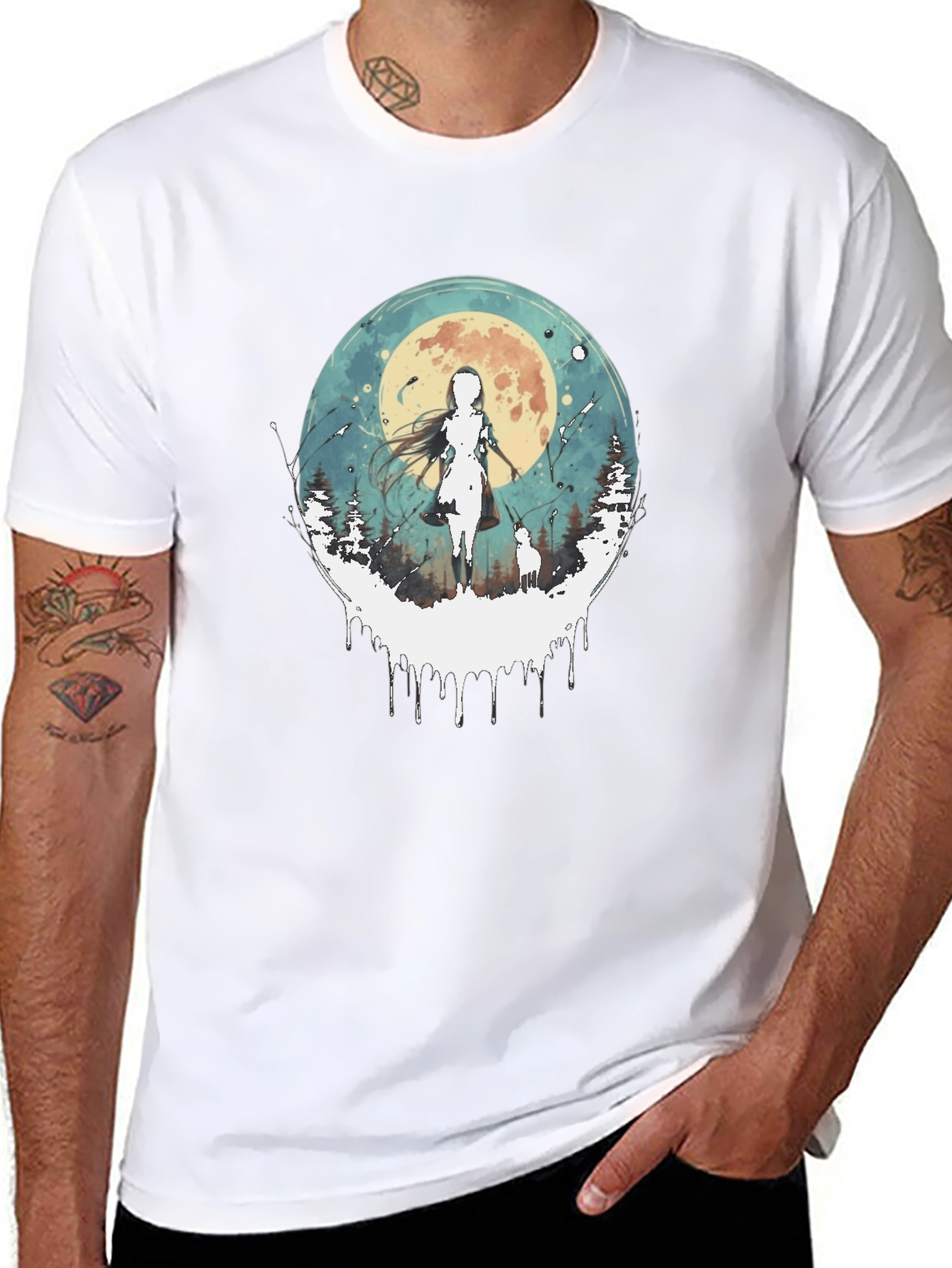 Anime Moon T-Shirt - Stylish Graphic Tee