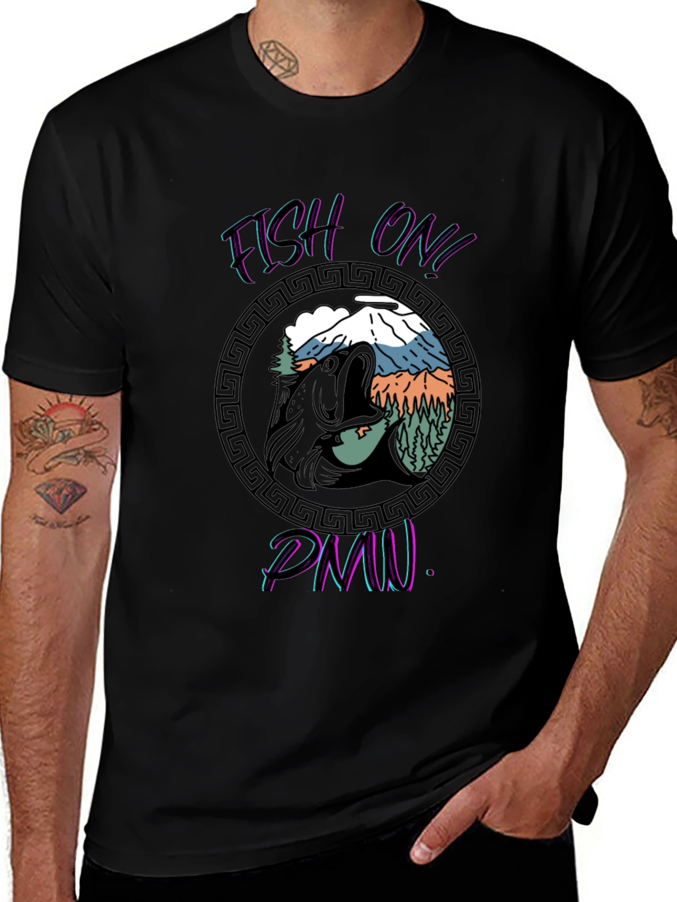 Fish On! Graphic Print T-Shirt