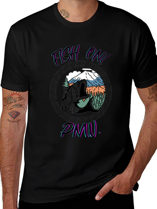 Fish On! Graphic Print T-Shirt