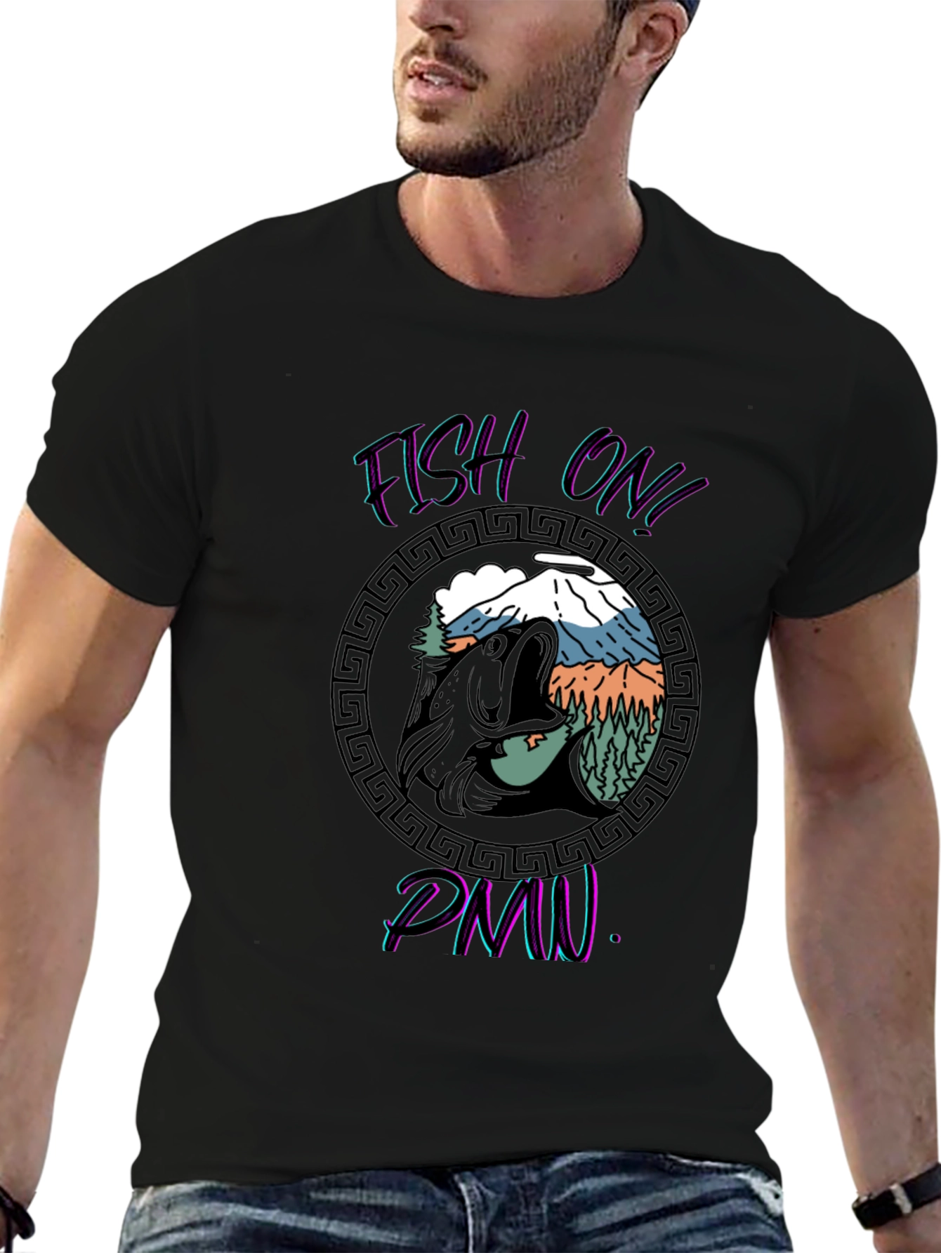 Fish On! Graphic Print T-Shirt