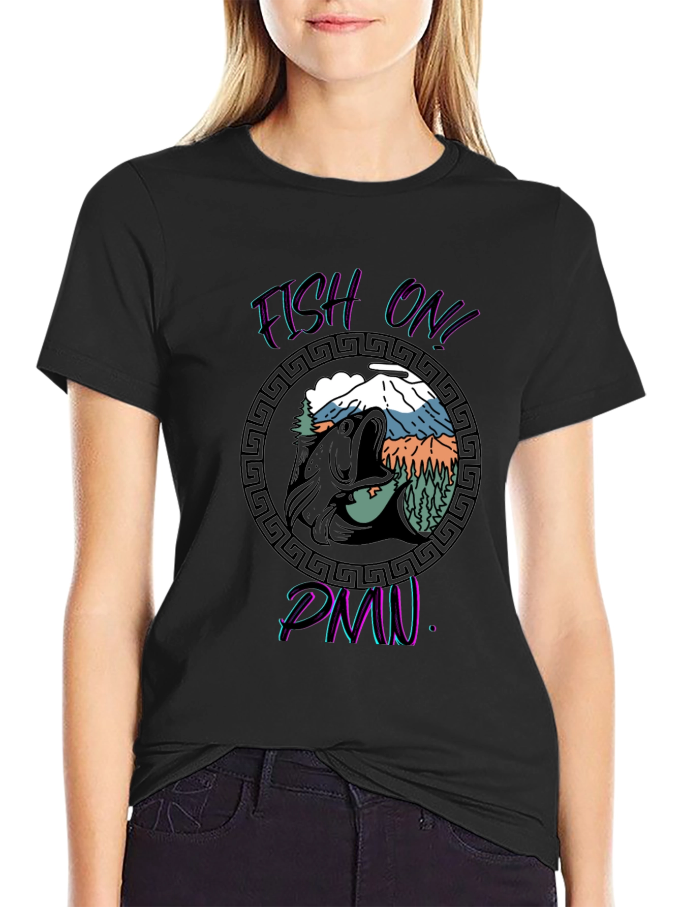 Fish On! Graphic Print T-Shirt