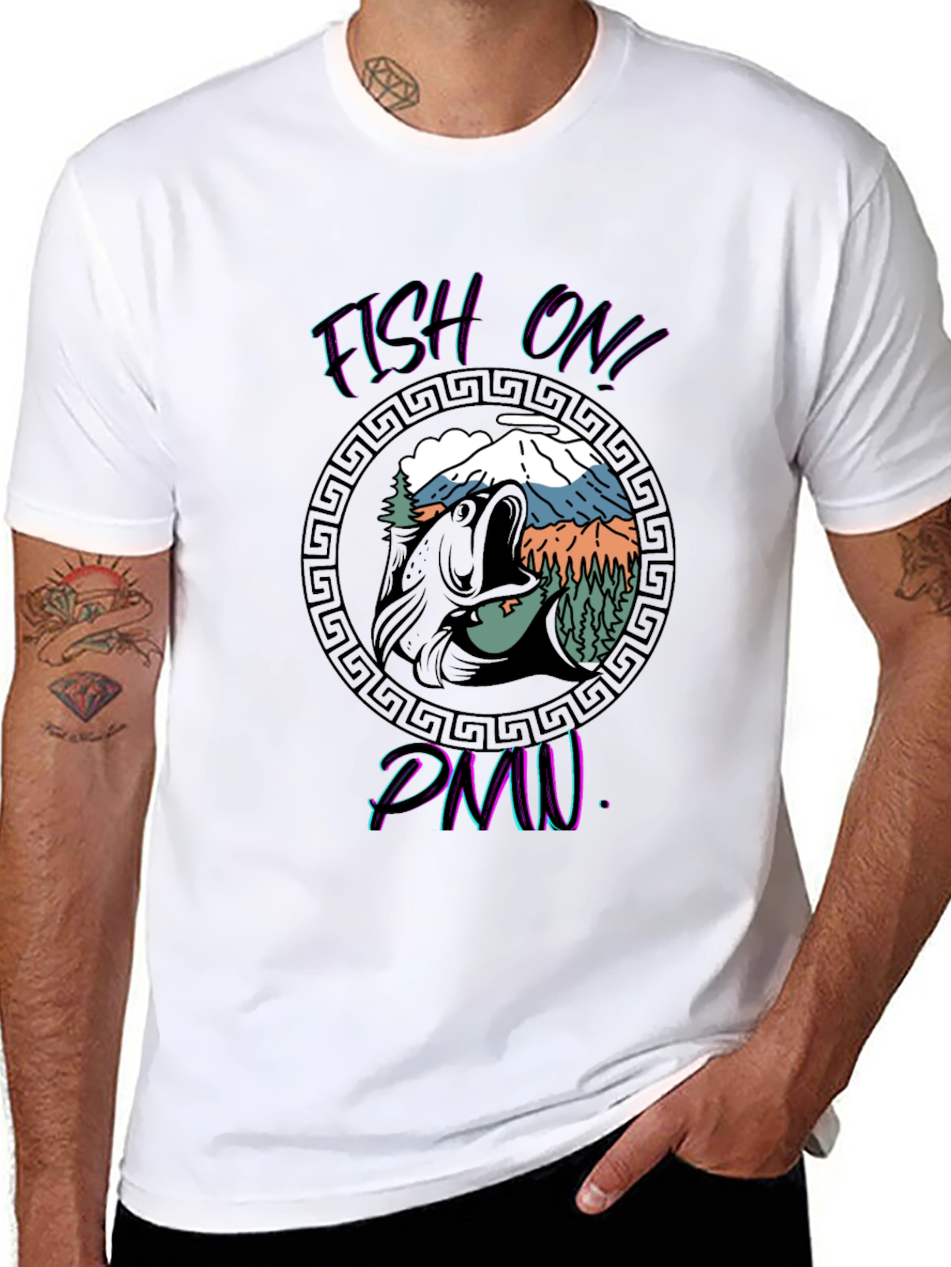 Fish On! Graphic Print T-Shirt