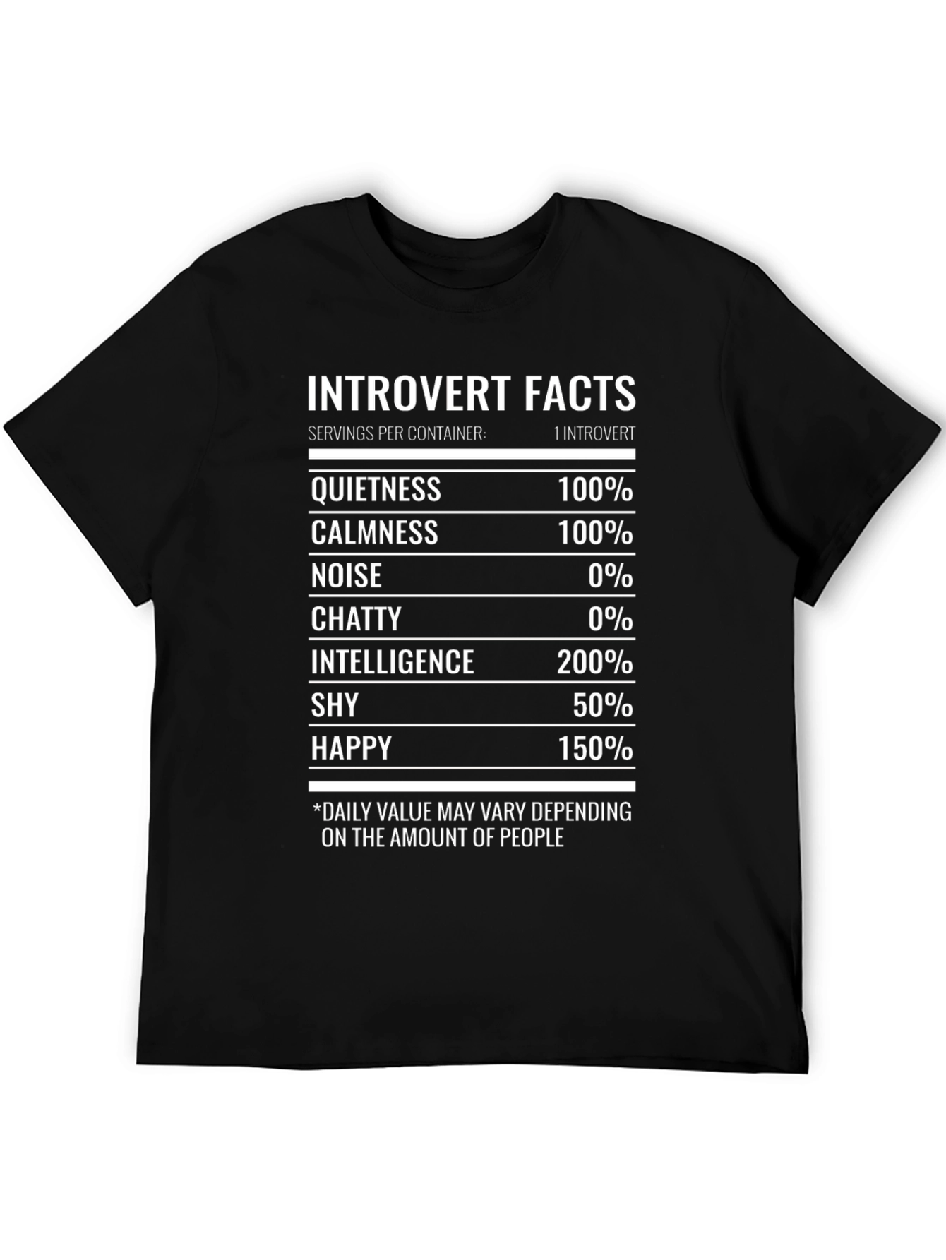 Introvert Facts Funny Graphic T-Shirt