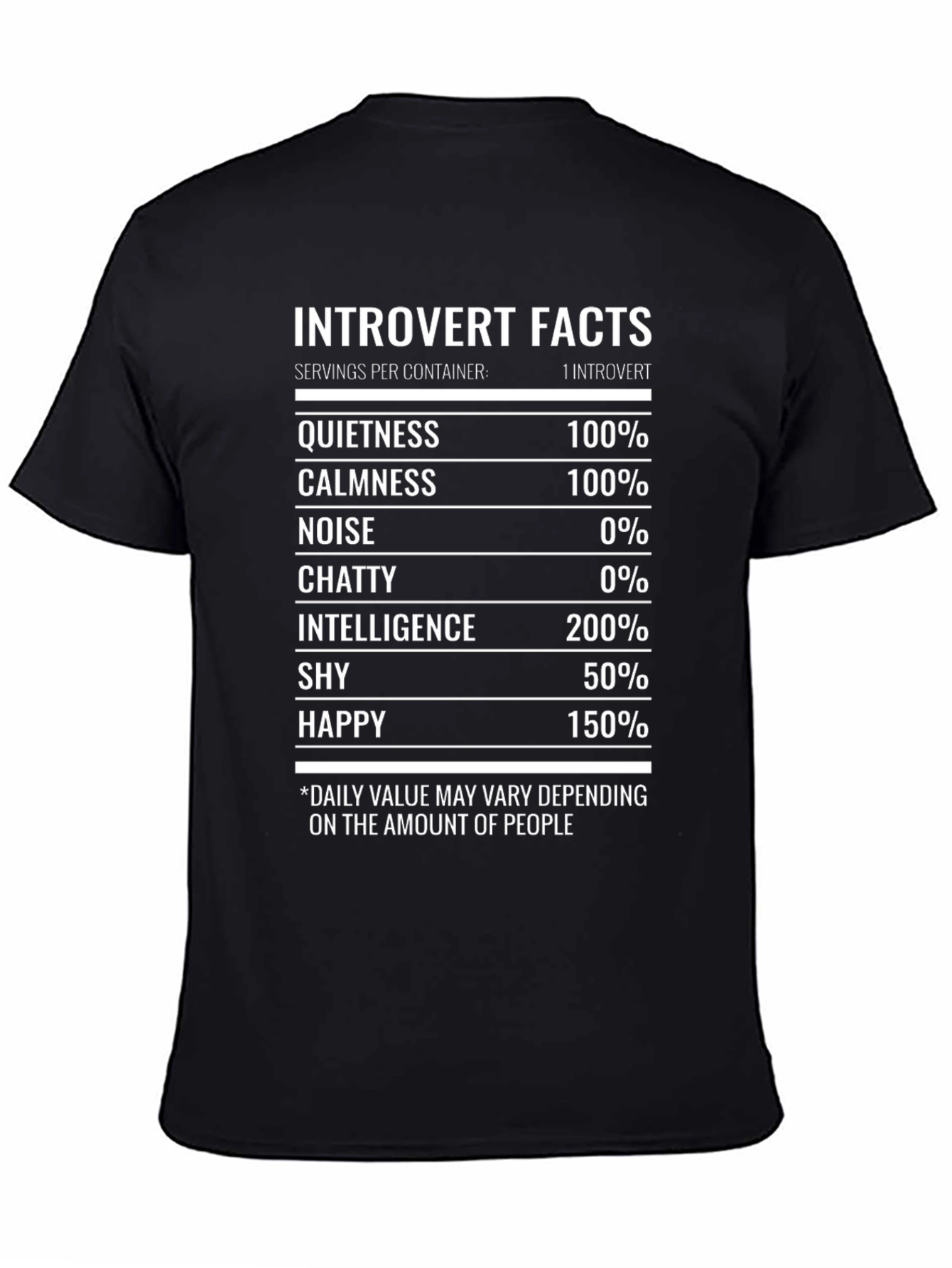 Introvert Facts Funny Graphic T-Shirt