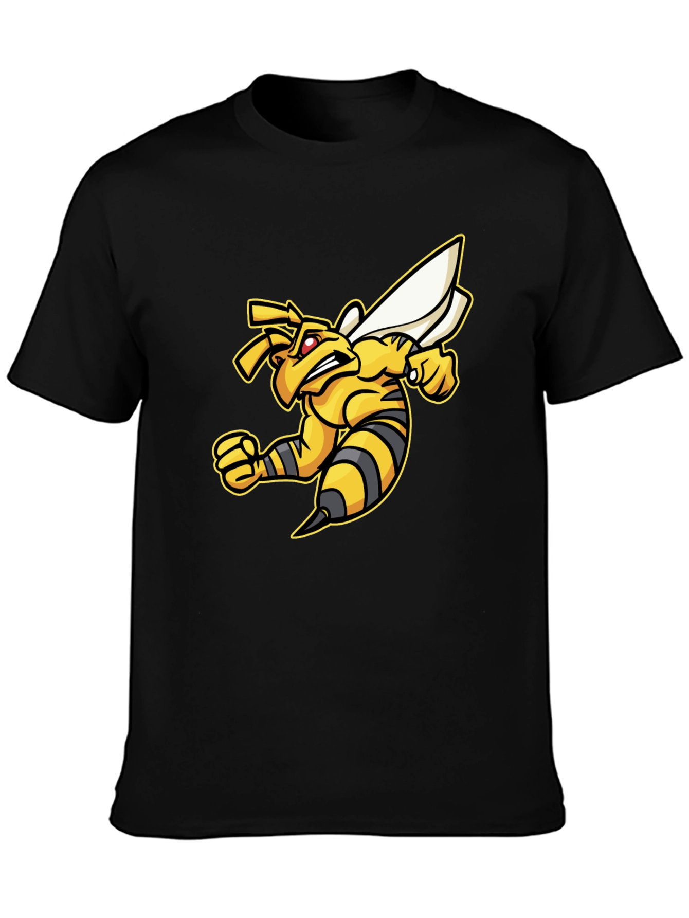 Angry Bee Graphic Tee - Black