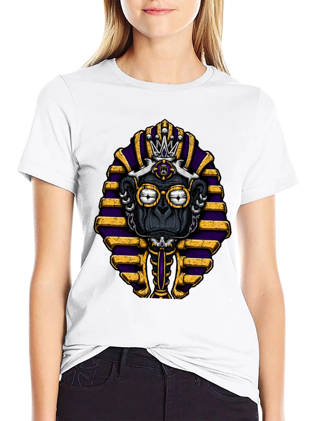 Pharaoh Monkey Graphic Tee - Black T-Shirt