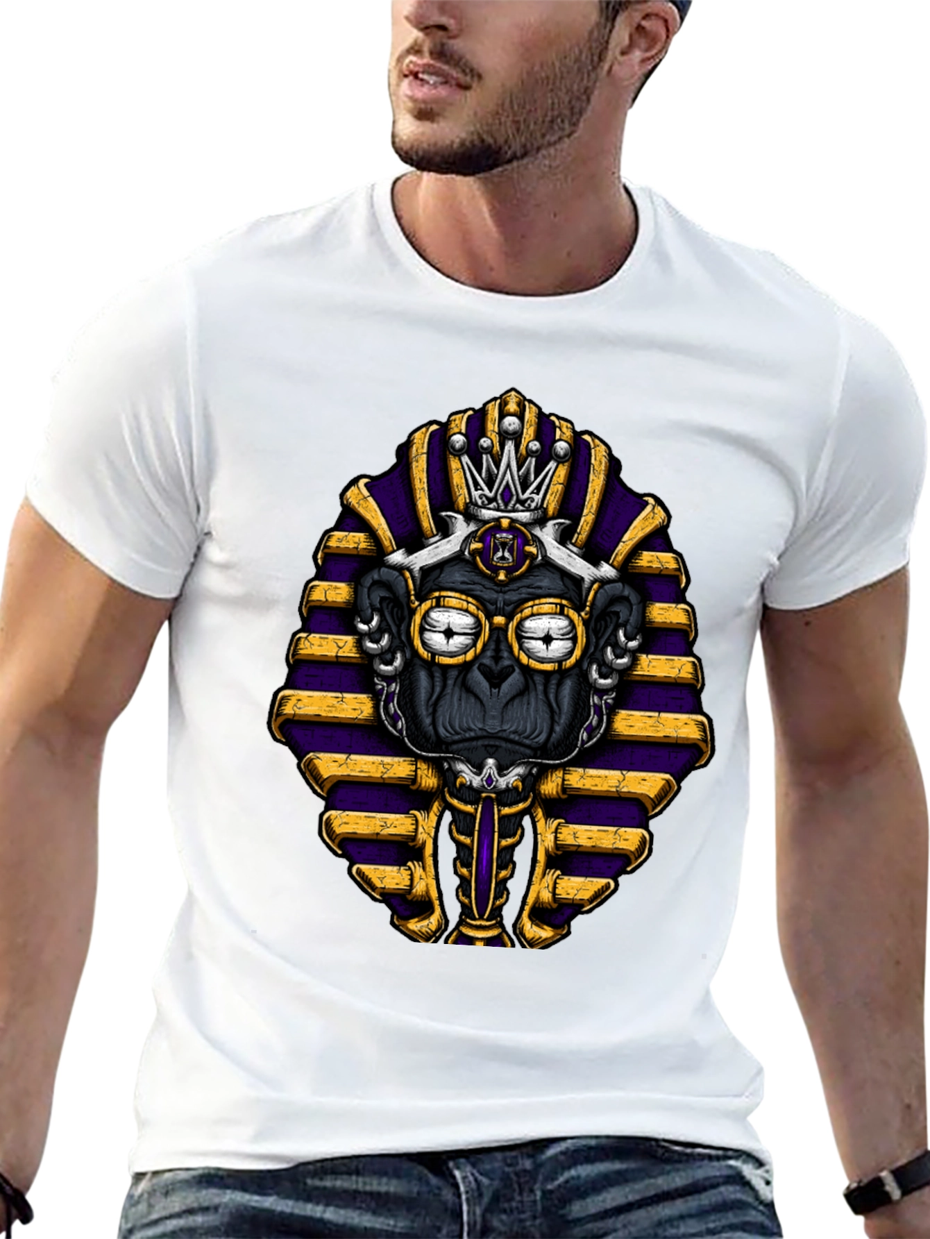 Pharaoh Monkey Graphic Tee - Black T-Shirt