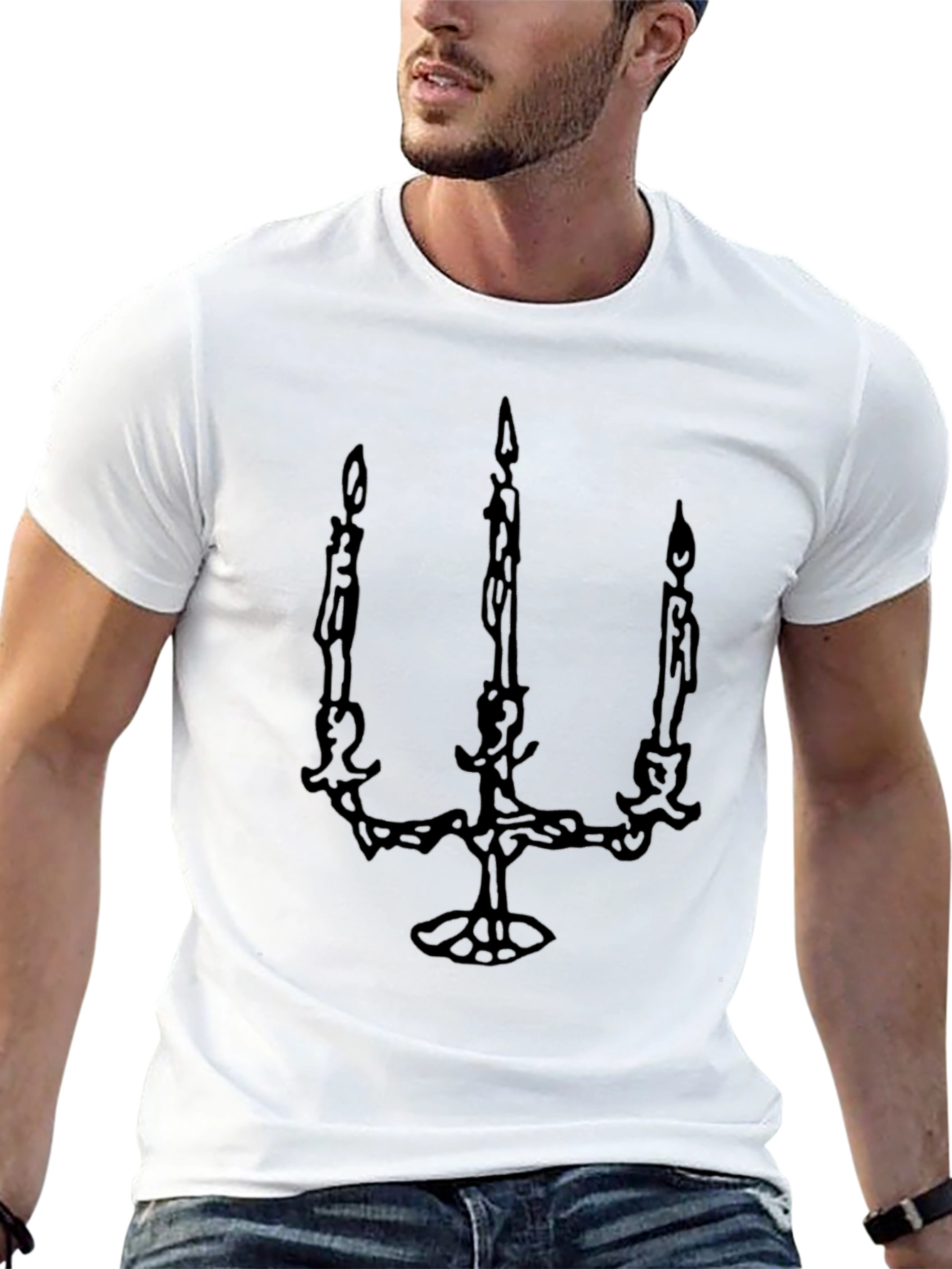 Candelabra Graphic Tee - Unisex Black T-Shirt