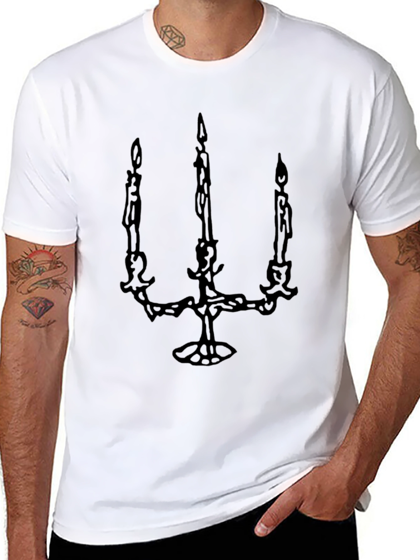 Candelabra Graphic Tee - Unisex Black T-Shirt